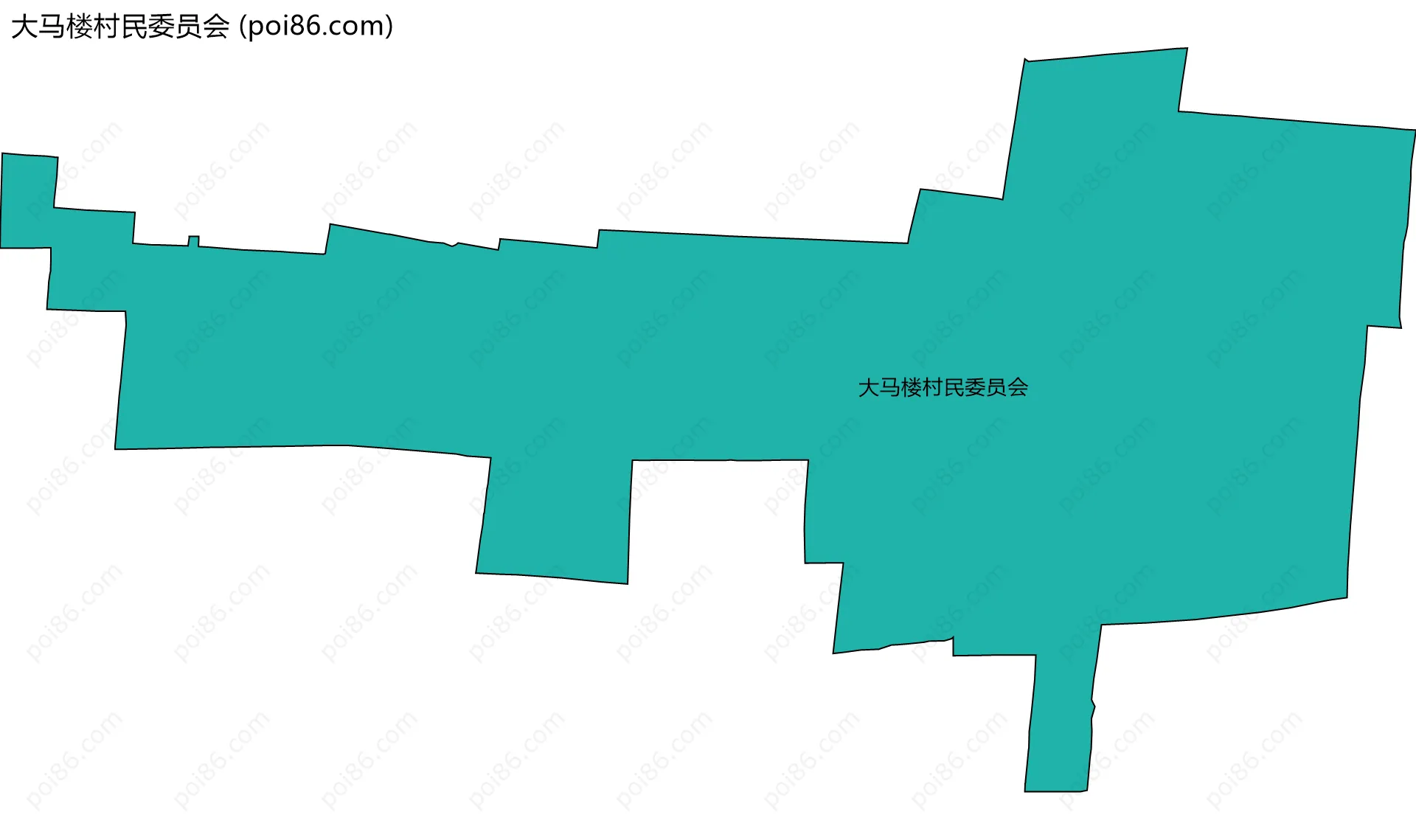 大马楼村民委员会边界地图