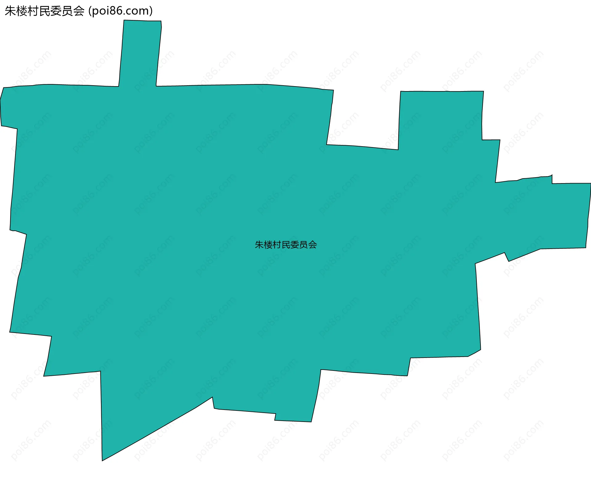 朱楼村民委员会边界地图