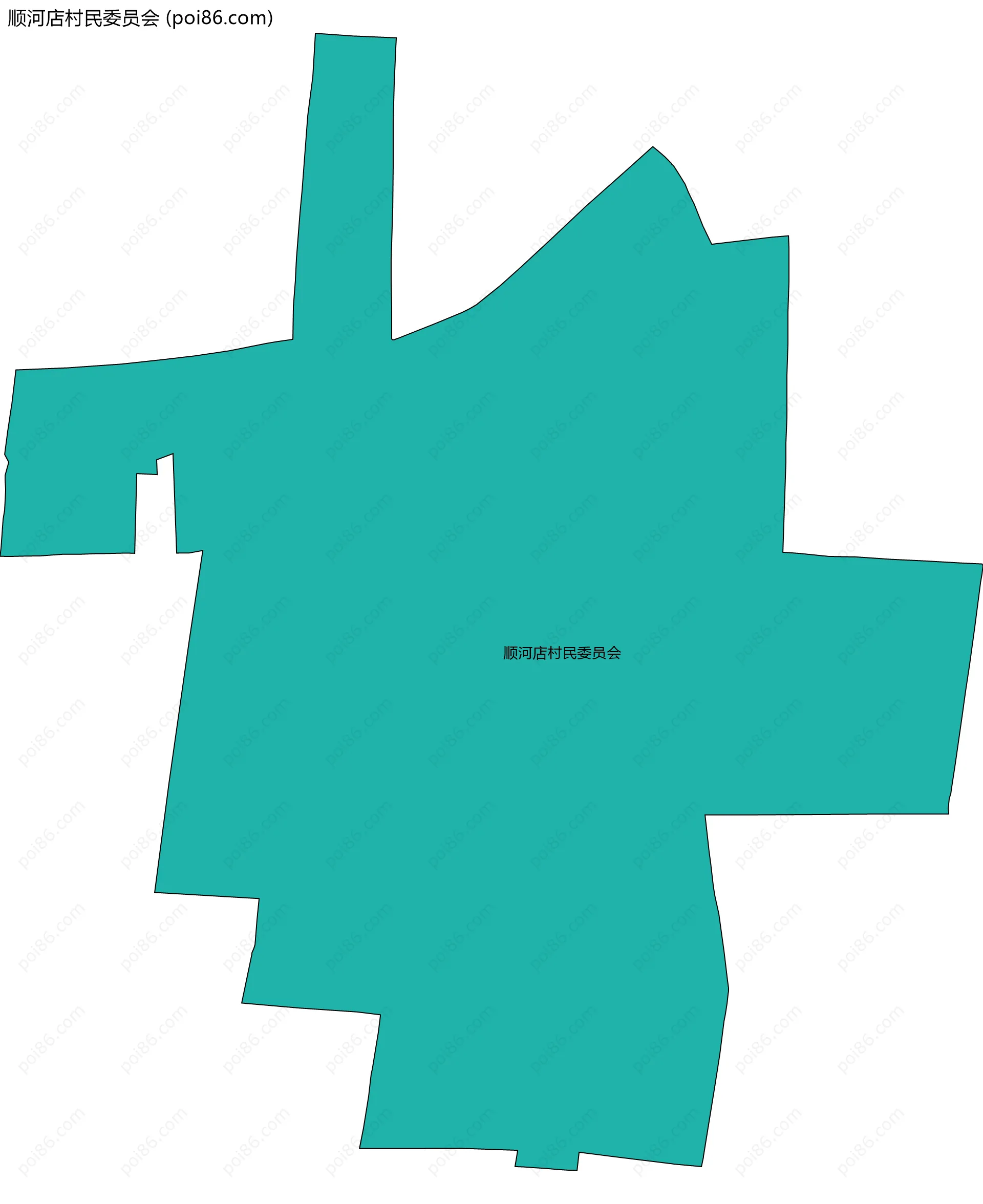 顺河店村民委员会边界地图