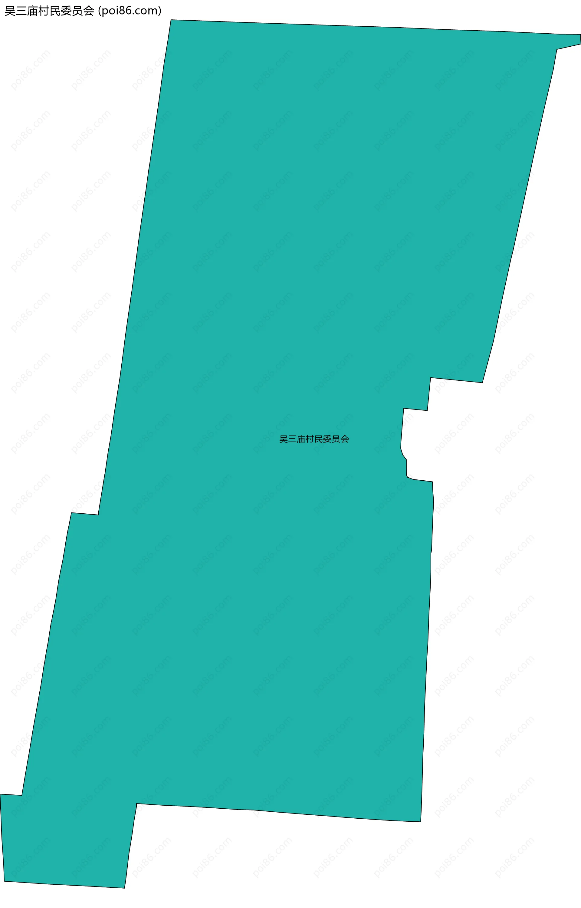 吴三庙村民委员会边界地图