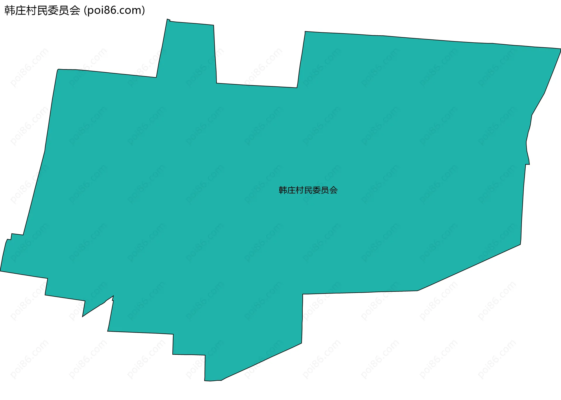 韩庄村民委员会边界地图