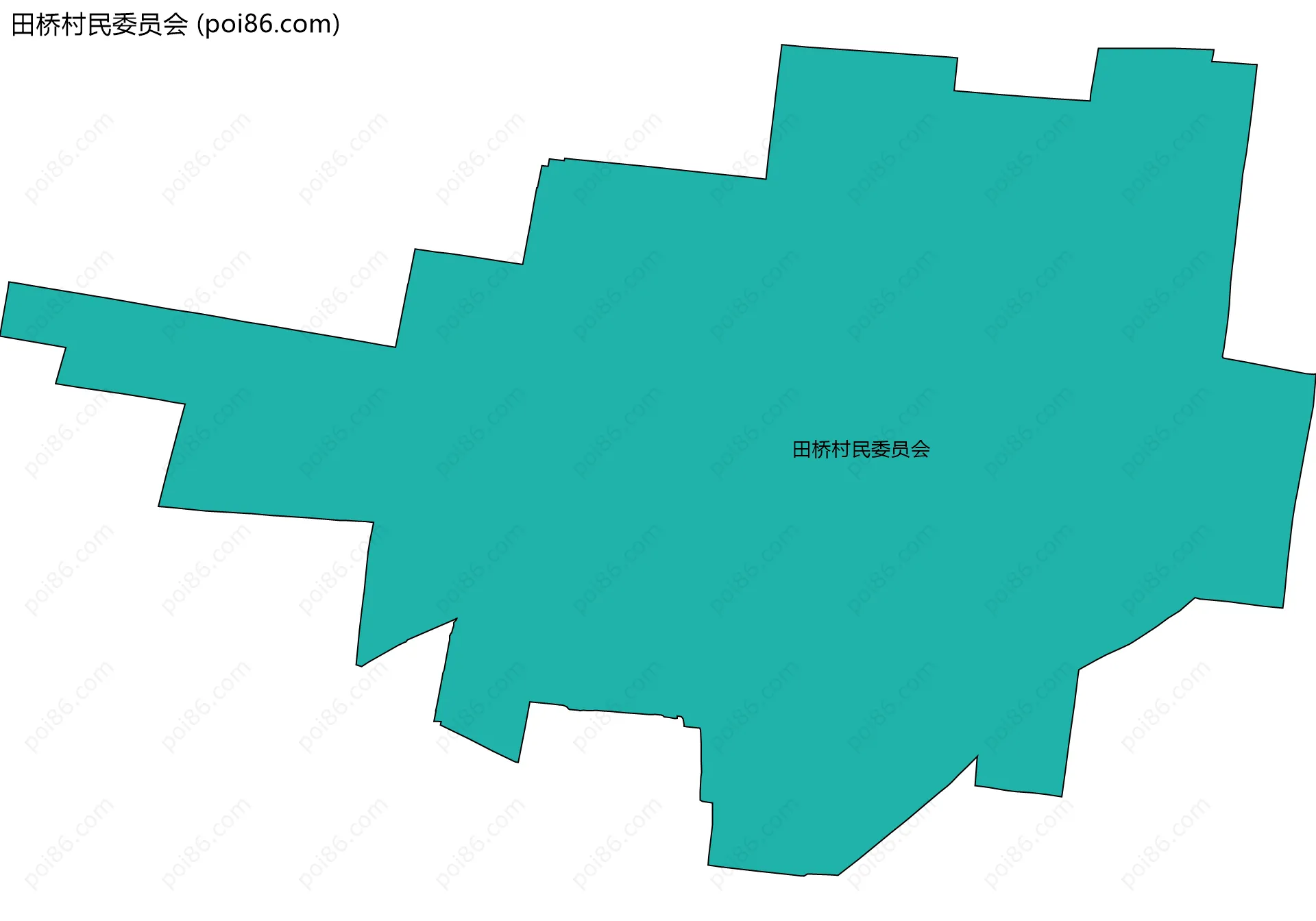 田桥村民委员会边界地图