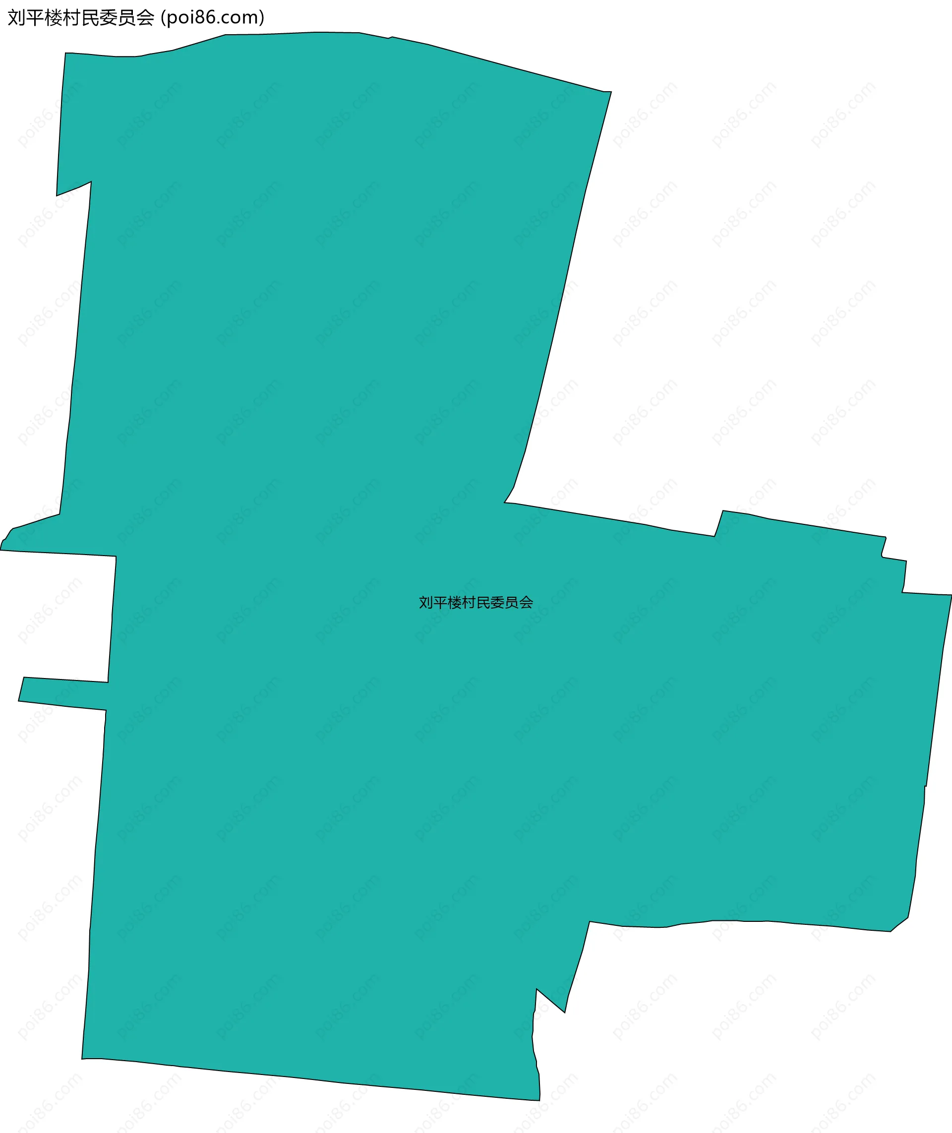 刘平楼村民委员会边界地图