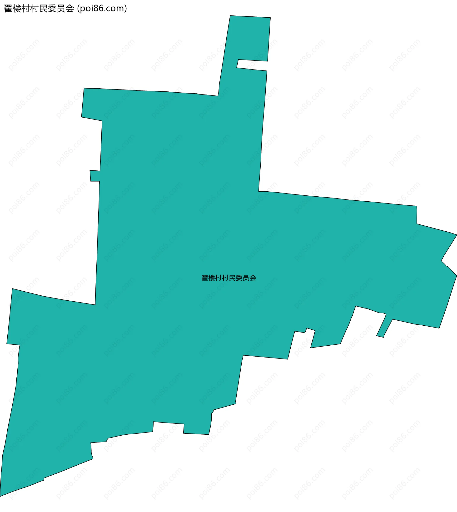 翟楼村村民委员会边界地图