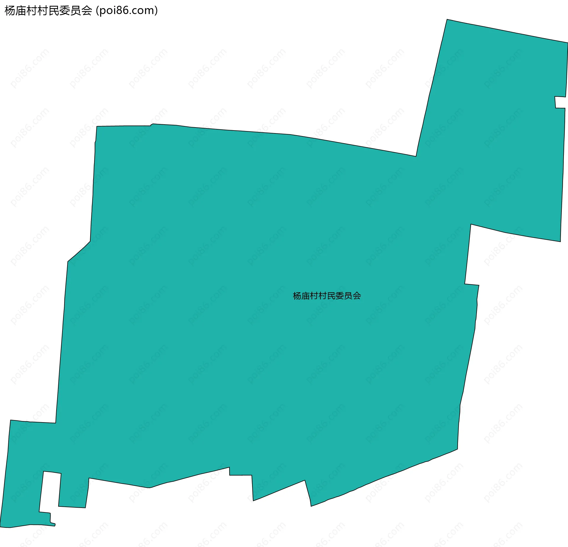 杨庙村村民委员会边界地图