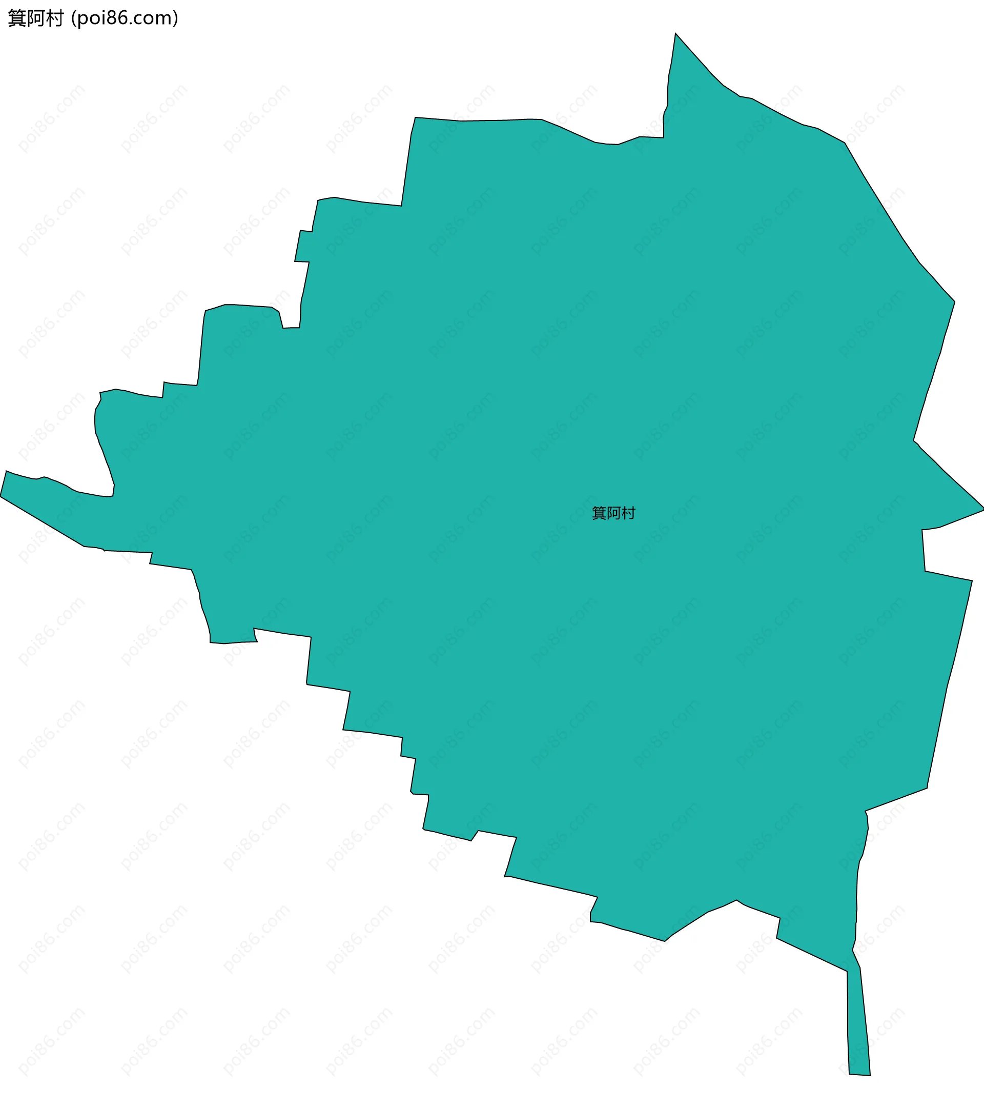 箕阿村边界地图