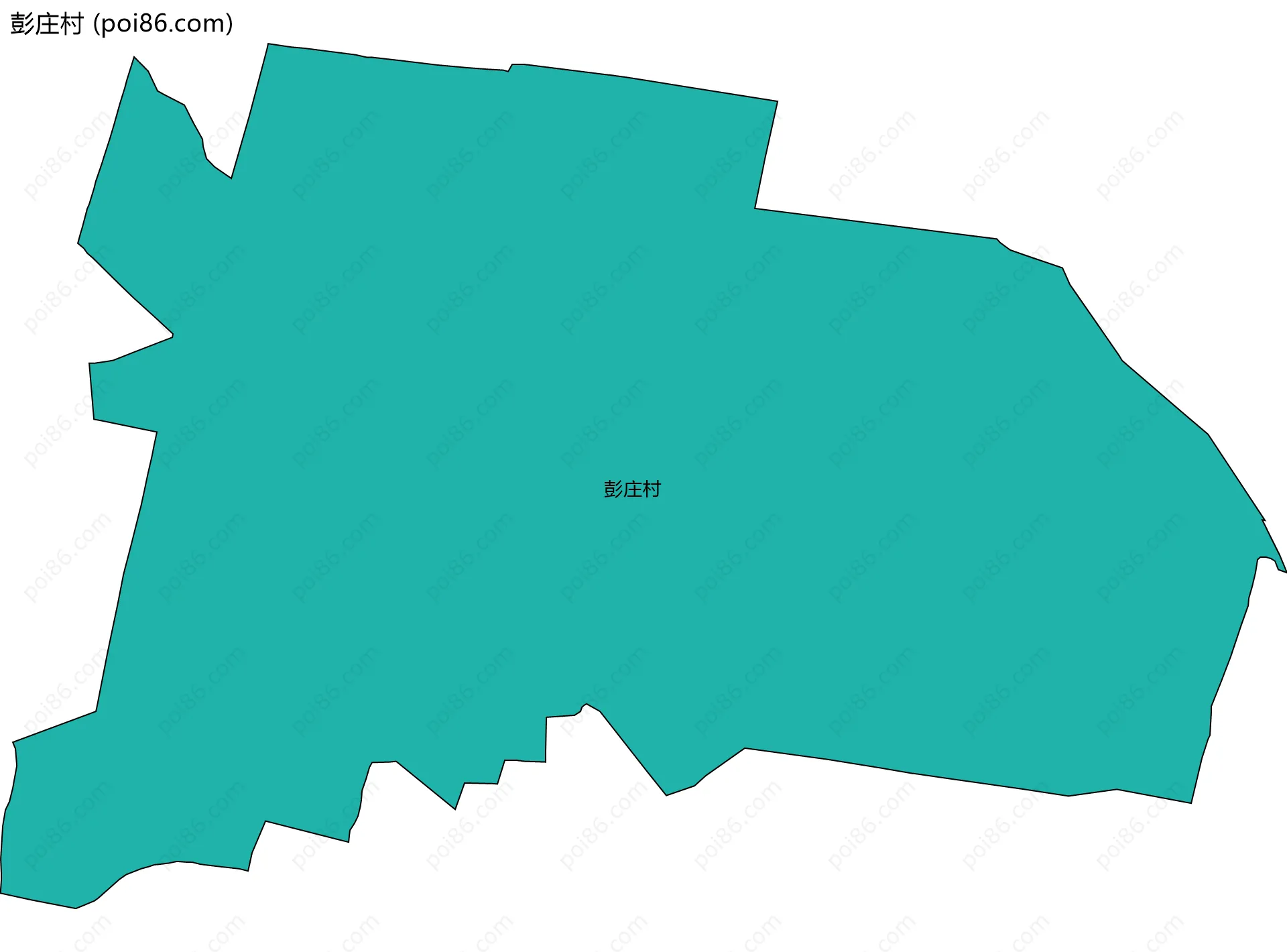 彭庄村边界地图