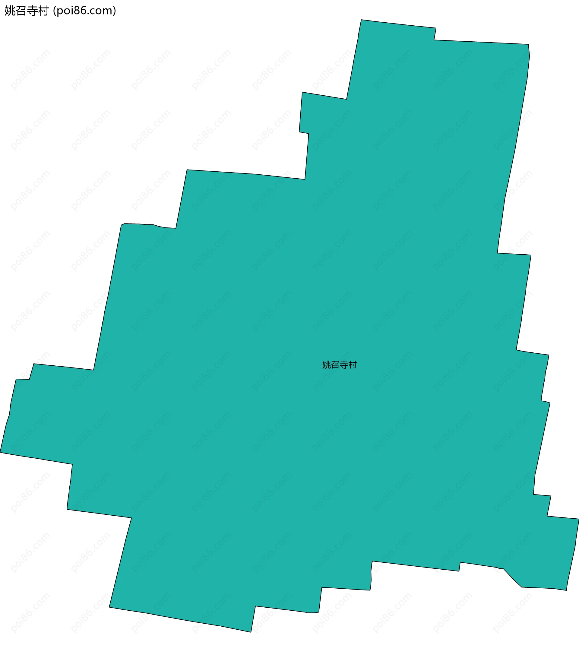 姚召寺村边界地图