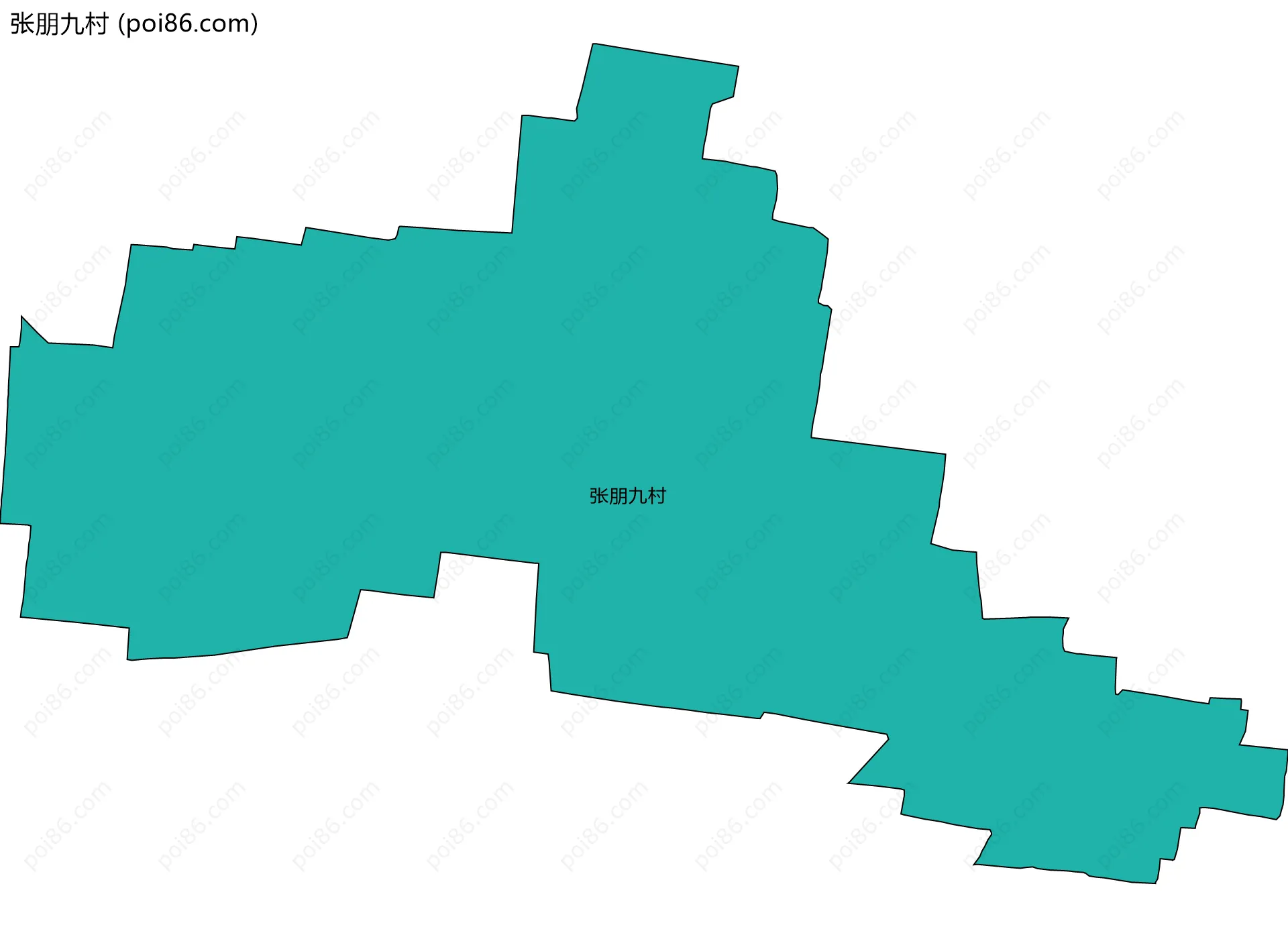 张朋九村边界地图
