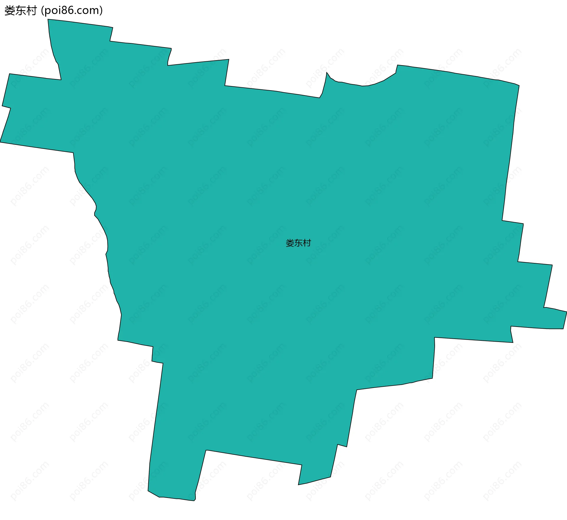 娄东村边界地图