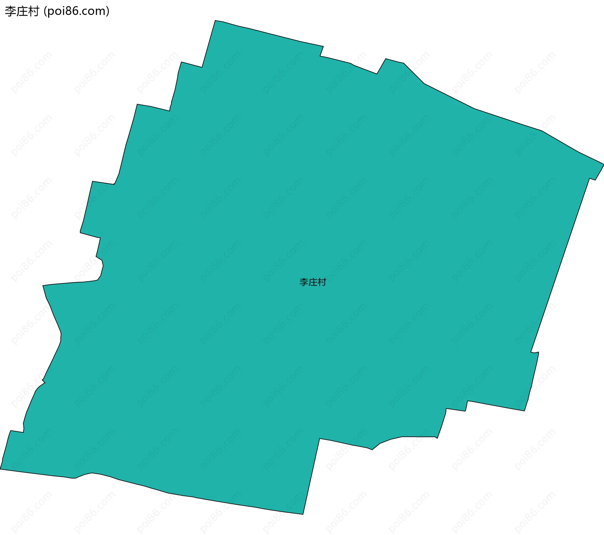 李庄村边界地图