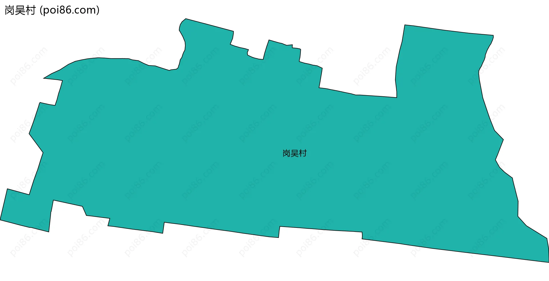 岗吴村边界地图