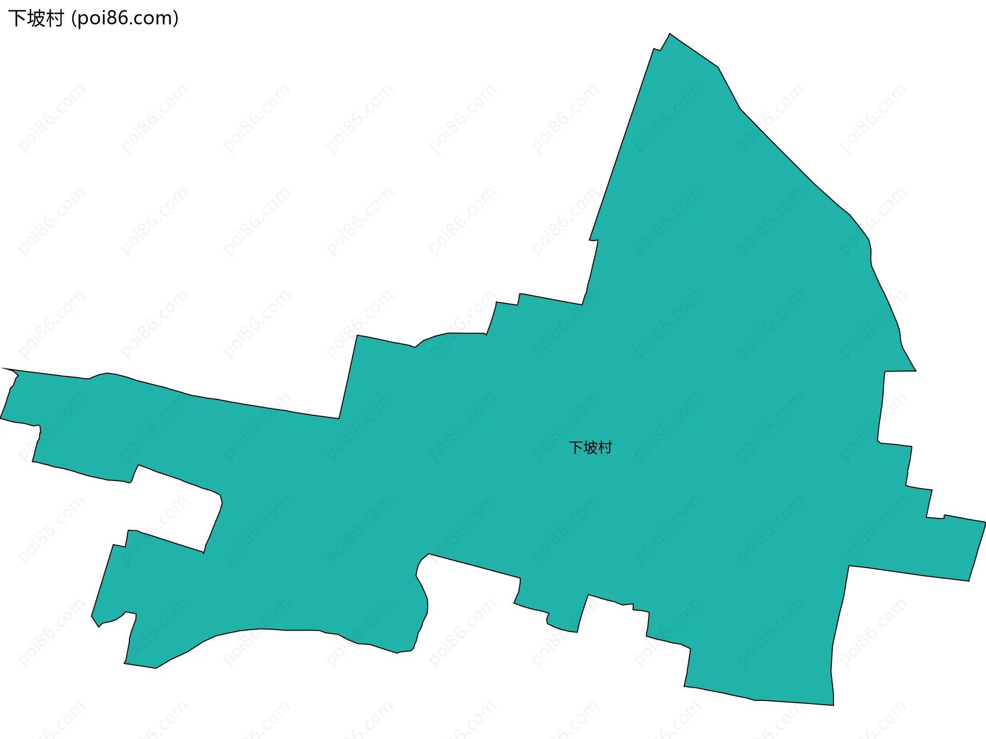 下坡村边界地图