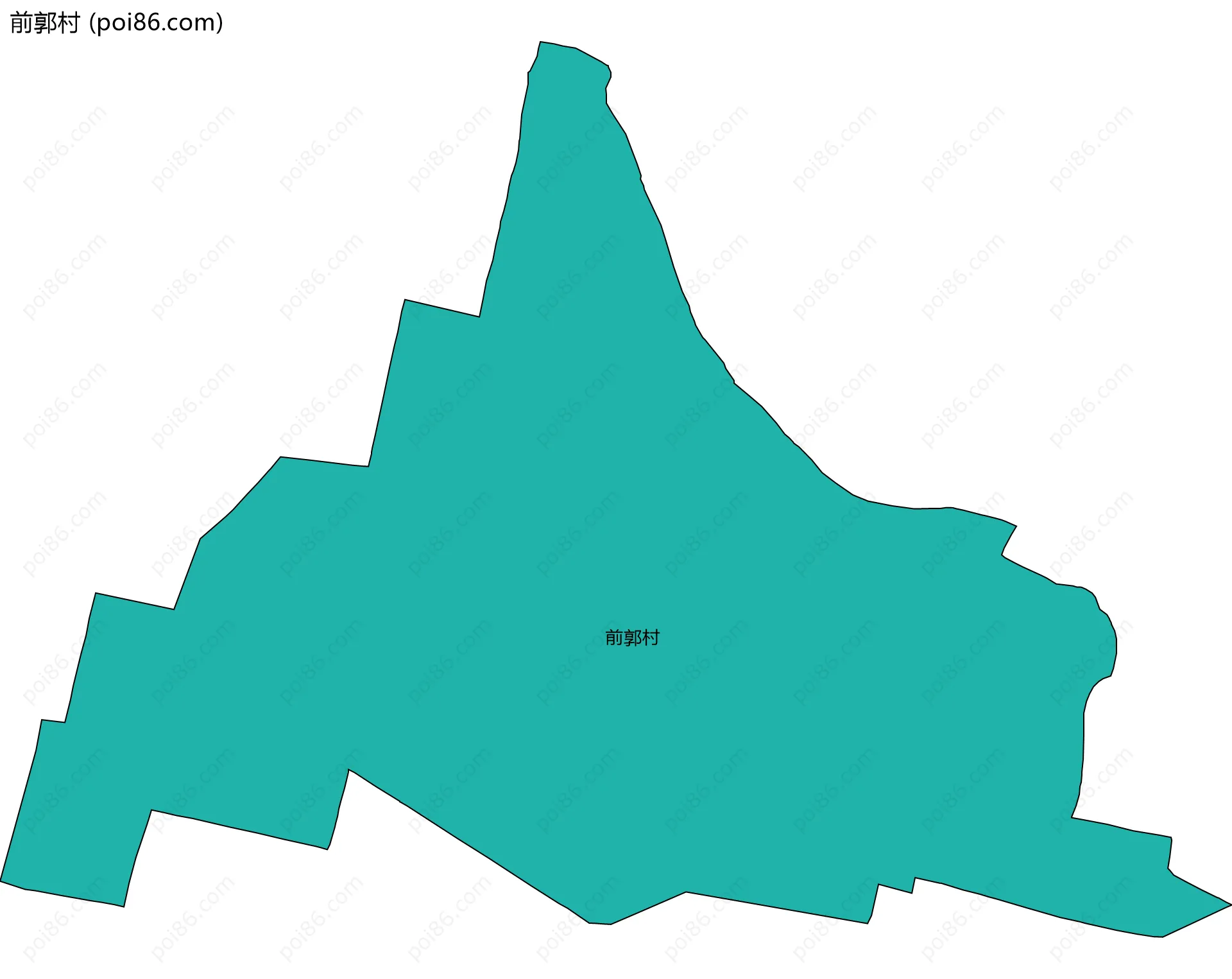 前郭村边界地图