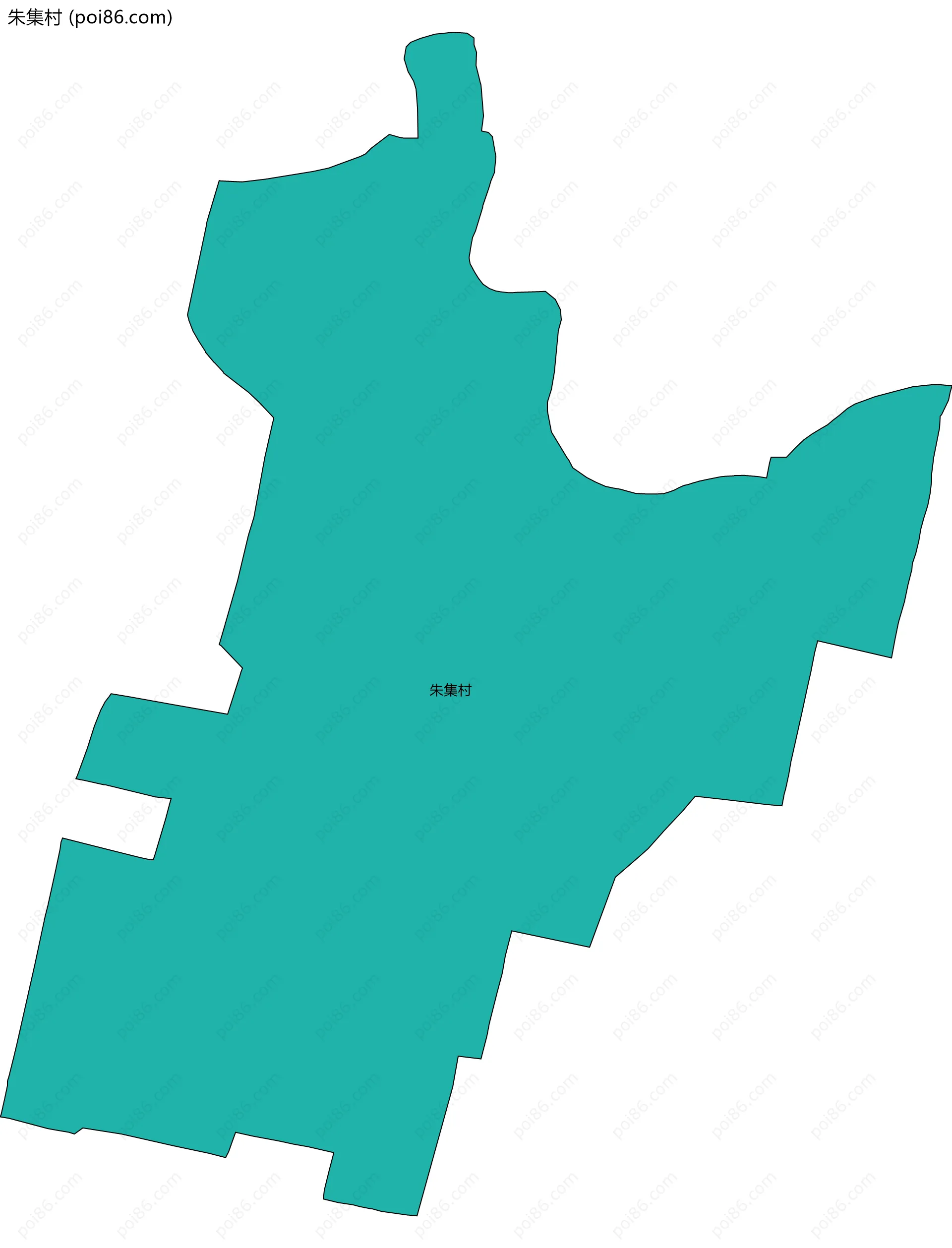 朱集村边界地图