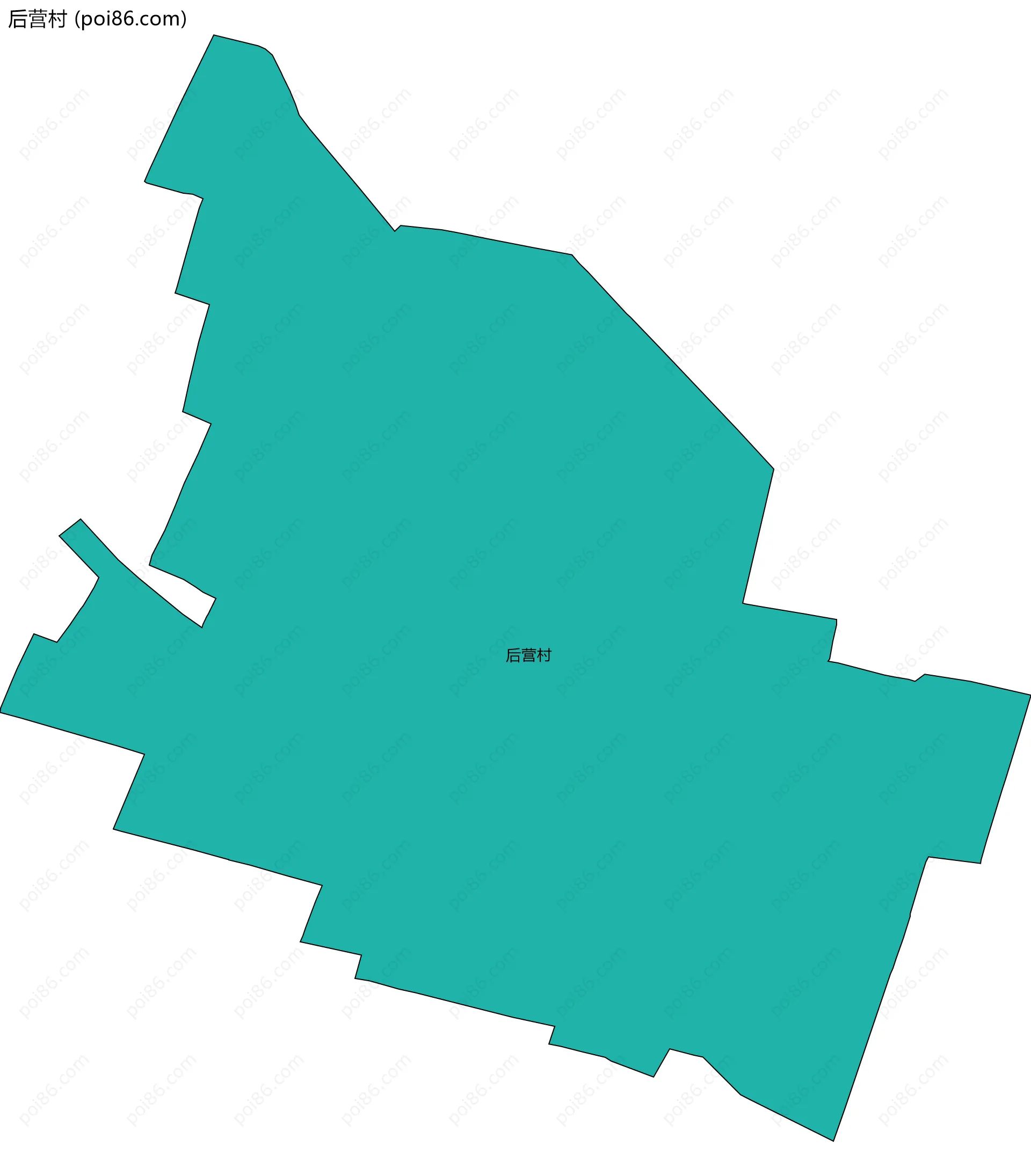 后营村边界地图