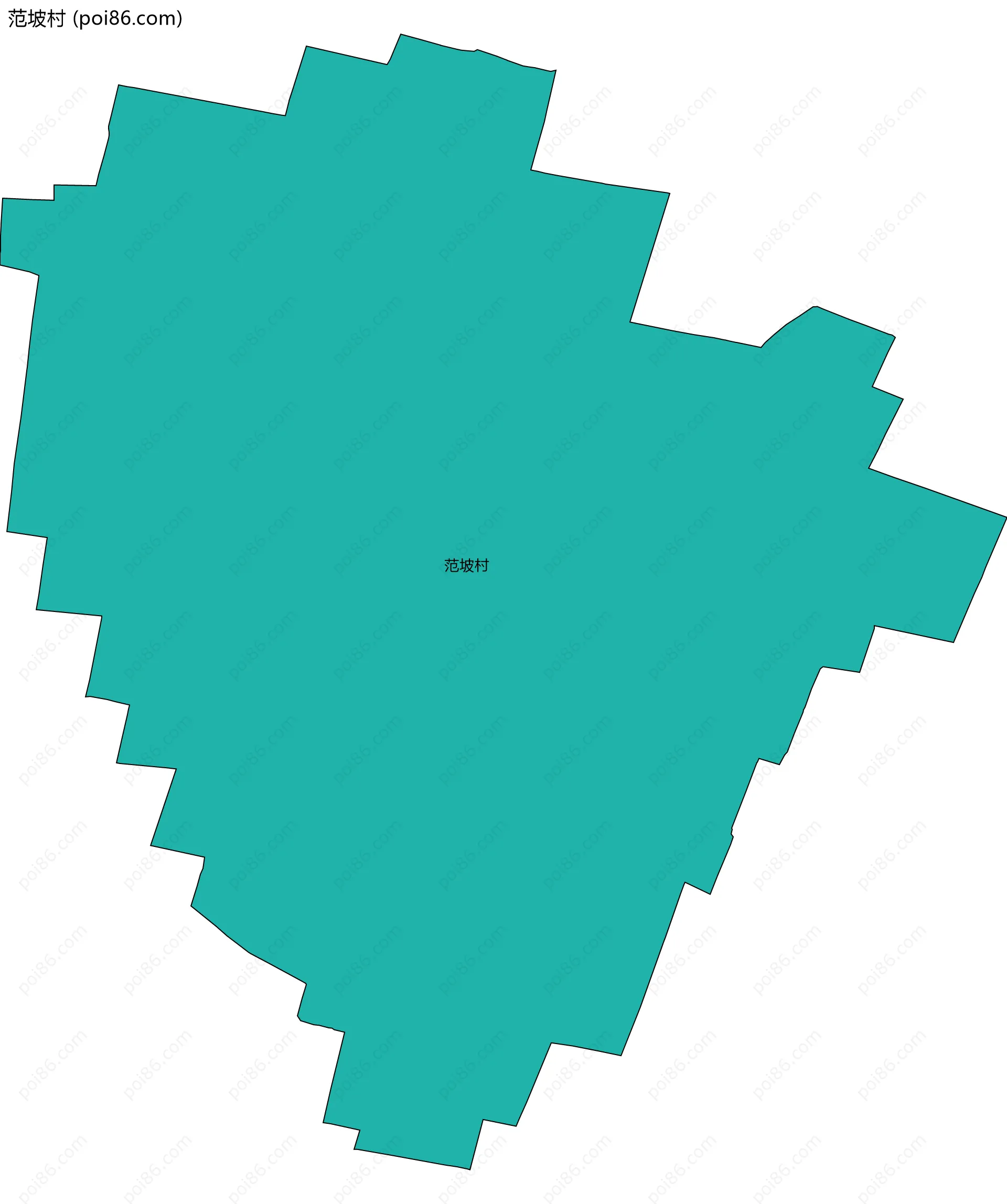 范坡村边界地图