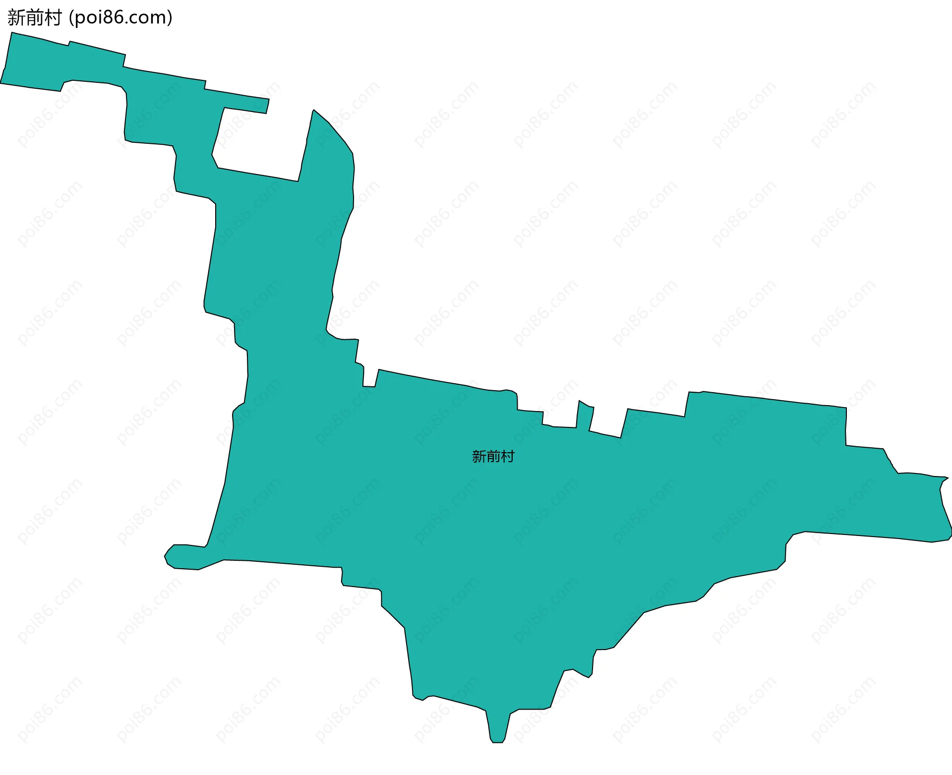 新前村边界地图