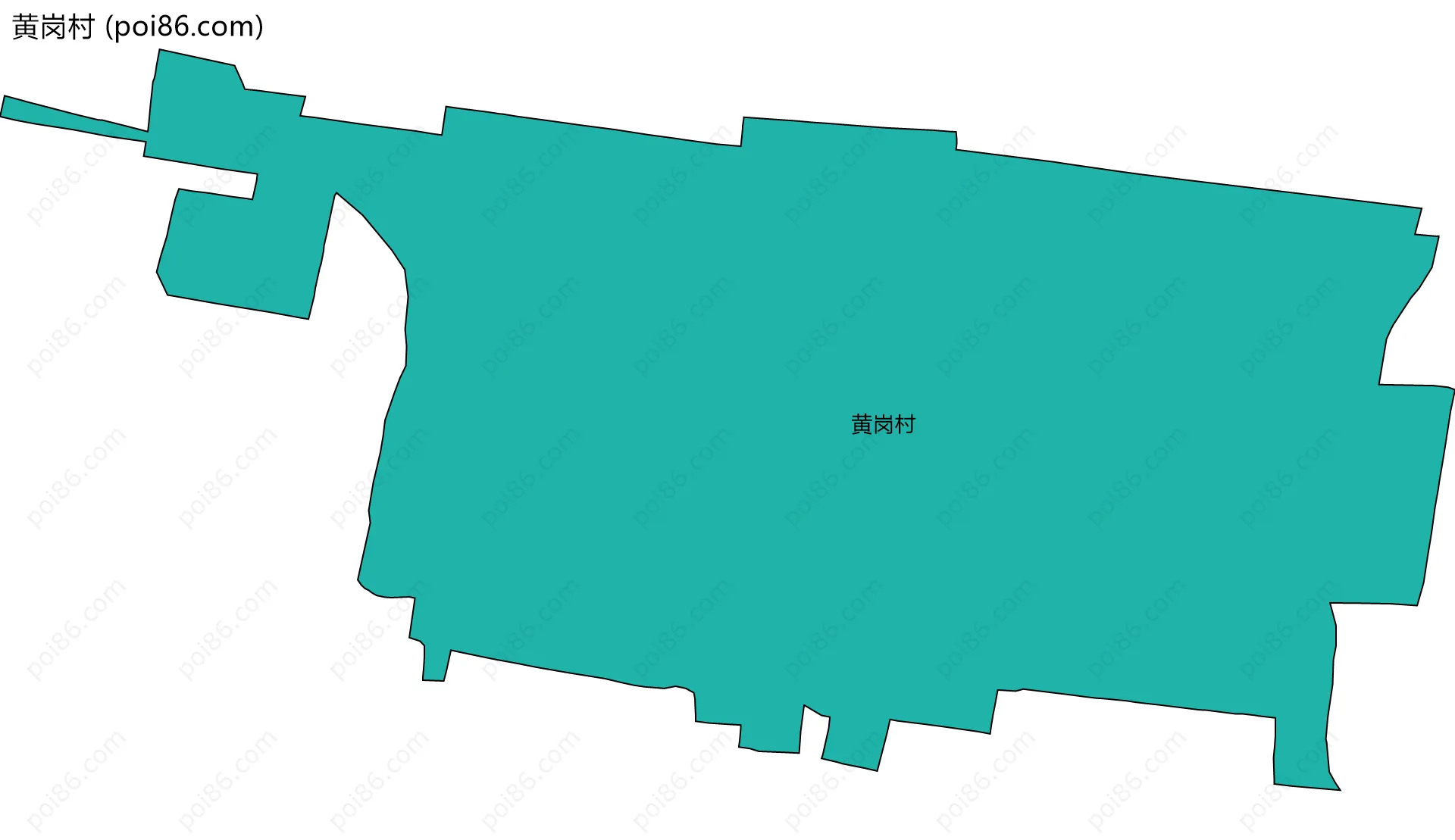 黄岗村边界地图