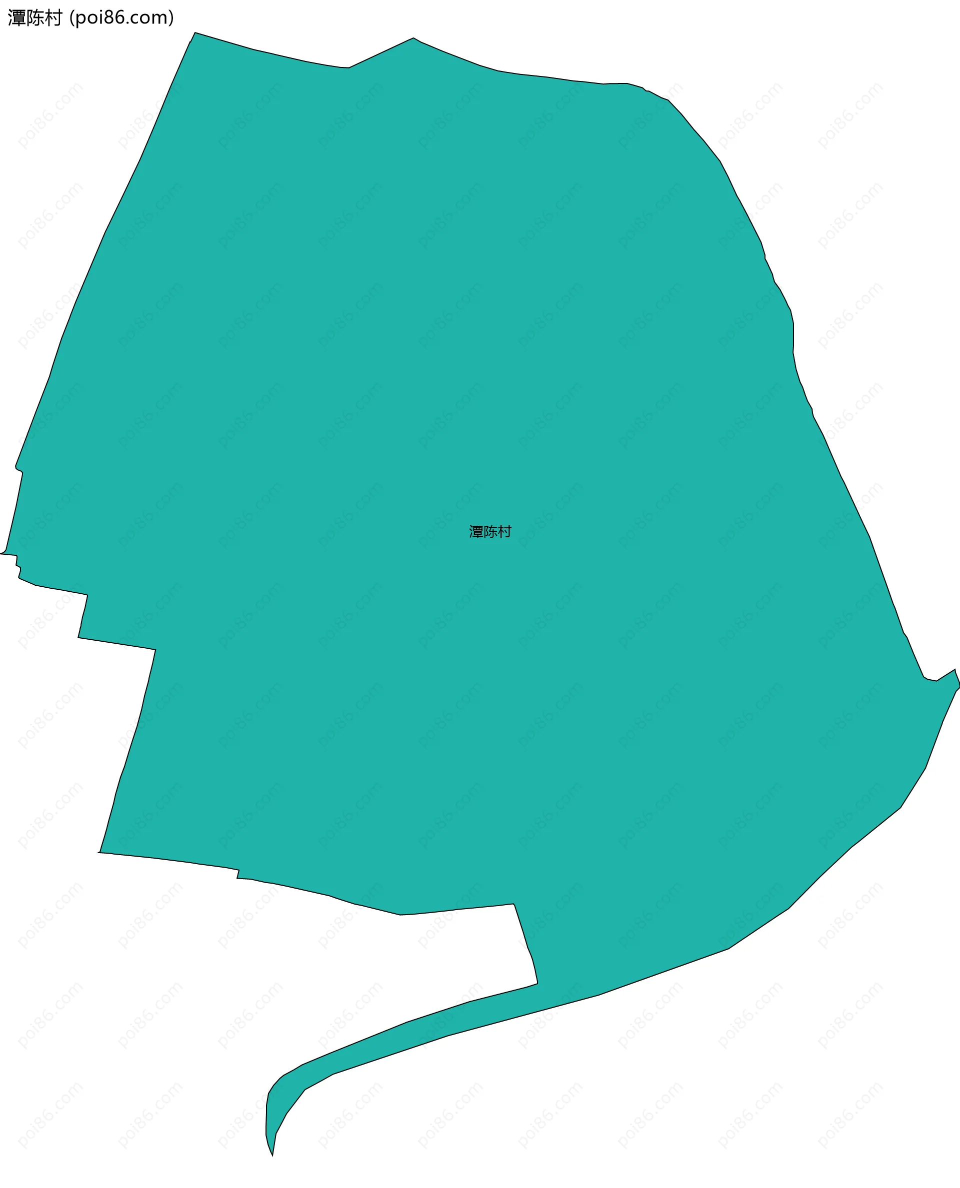潭陈村边界地图