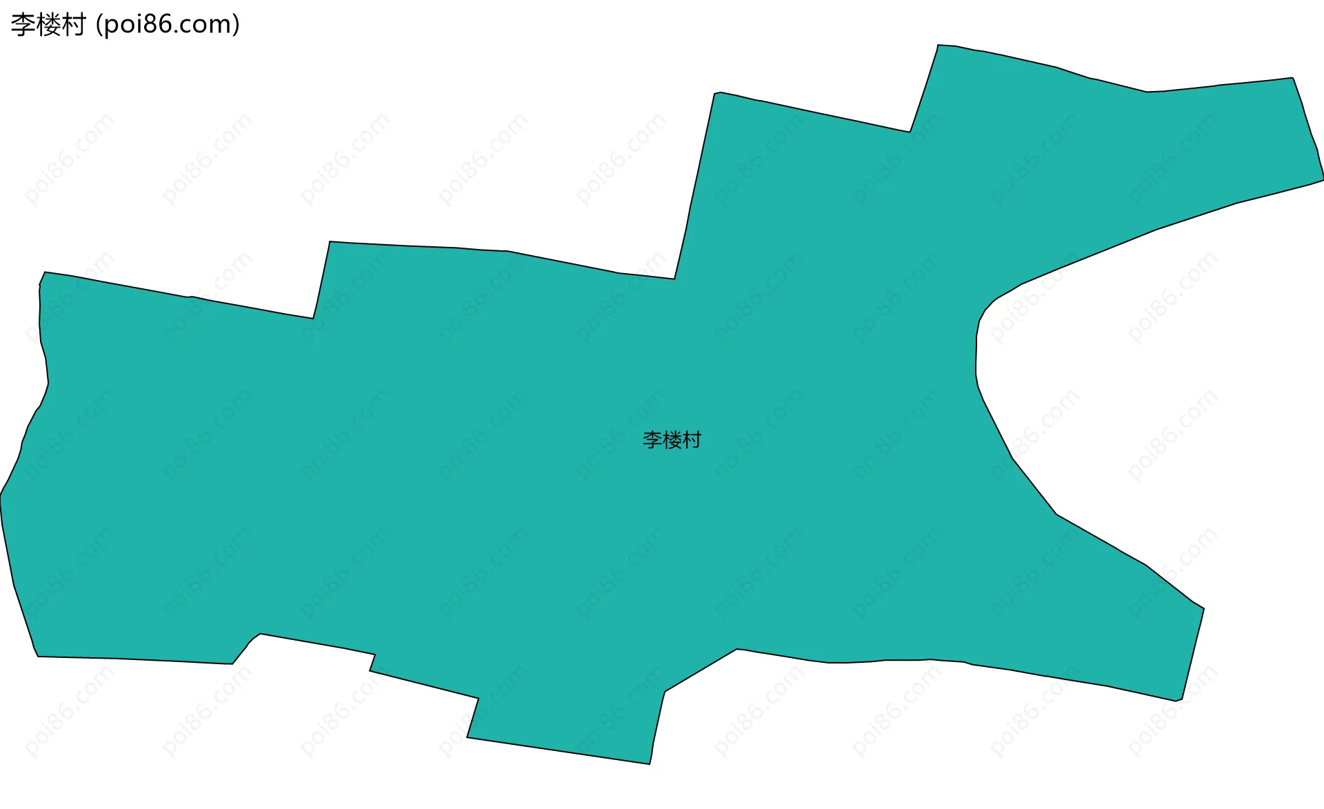 李楼村边界地图