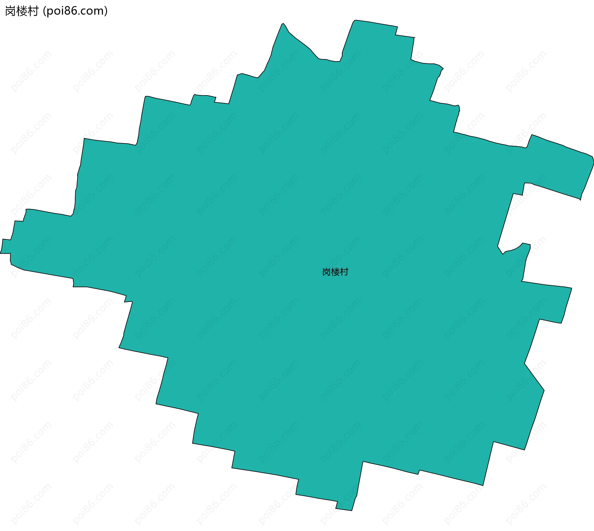 岗楼村边界地图