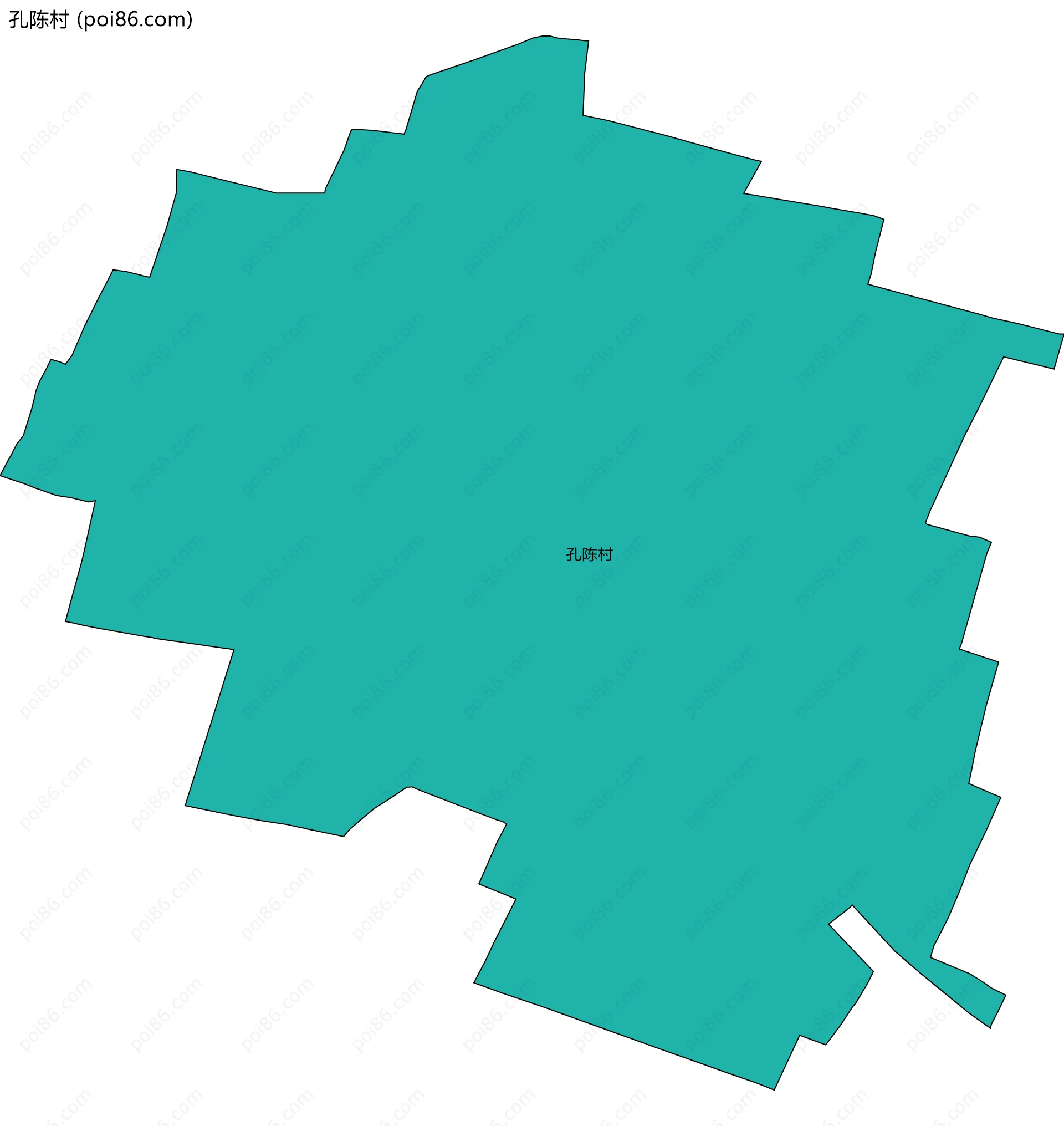 孔陈村边界地图