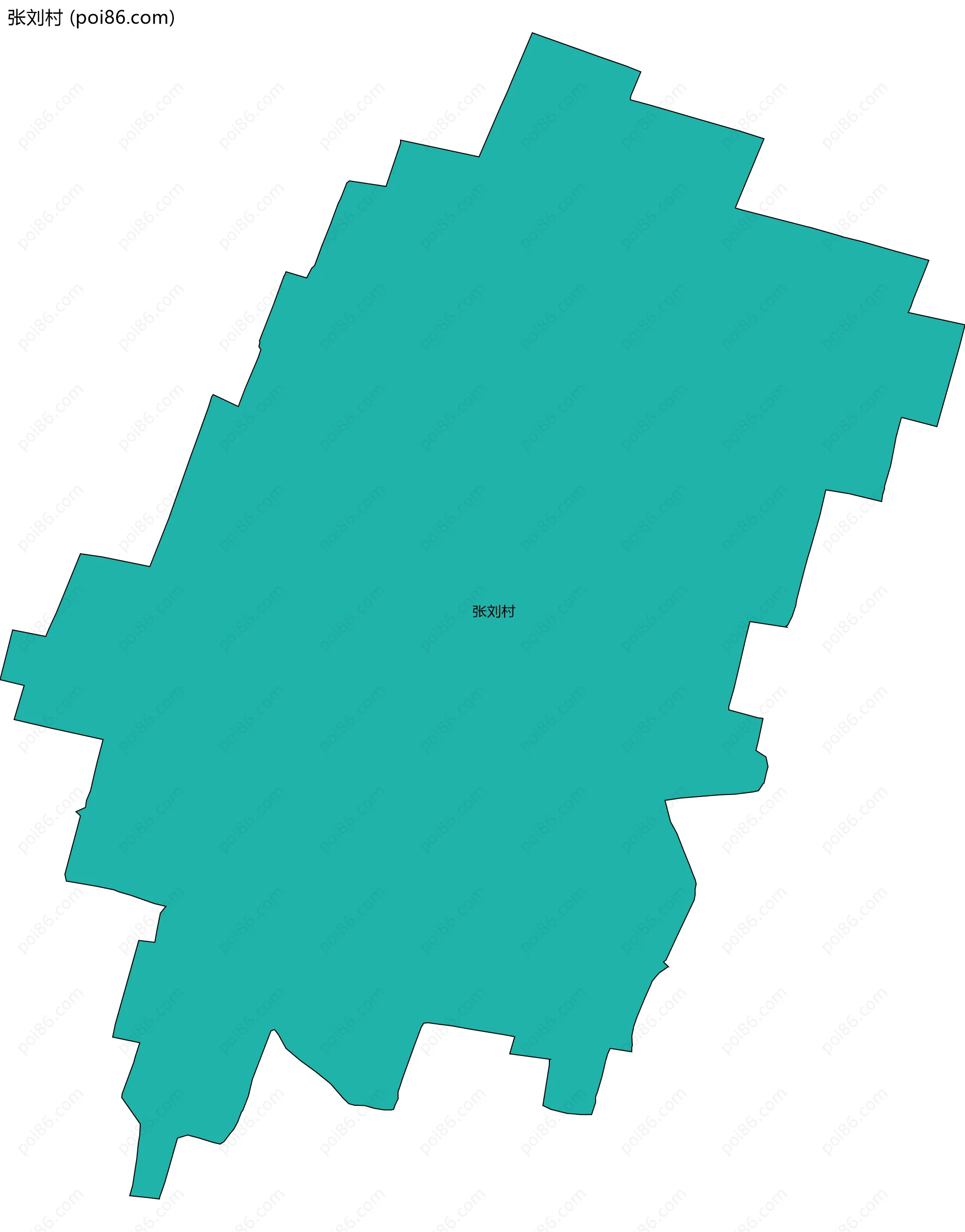 张刘村边界地图