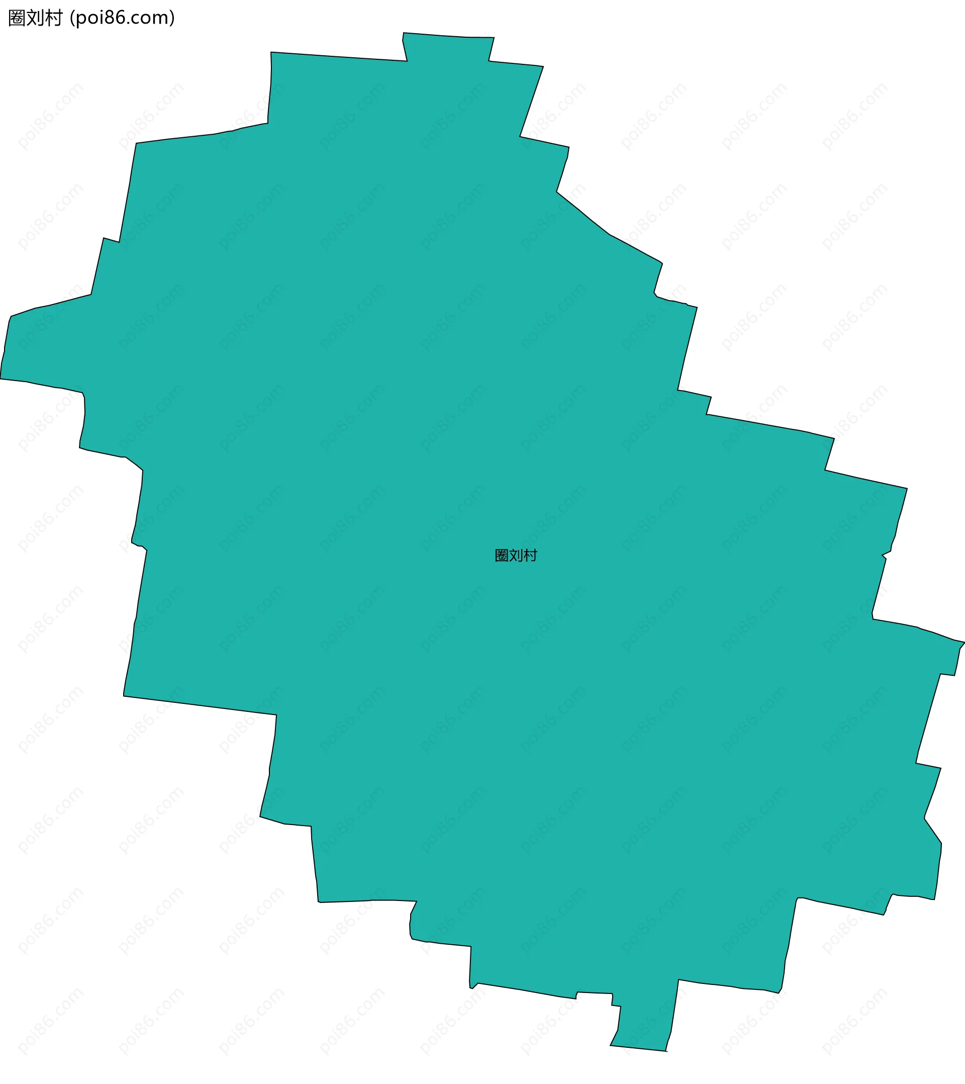 圈刘村边界地图