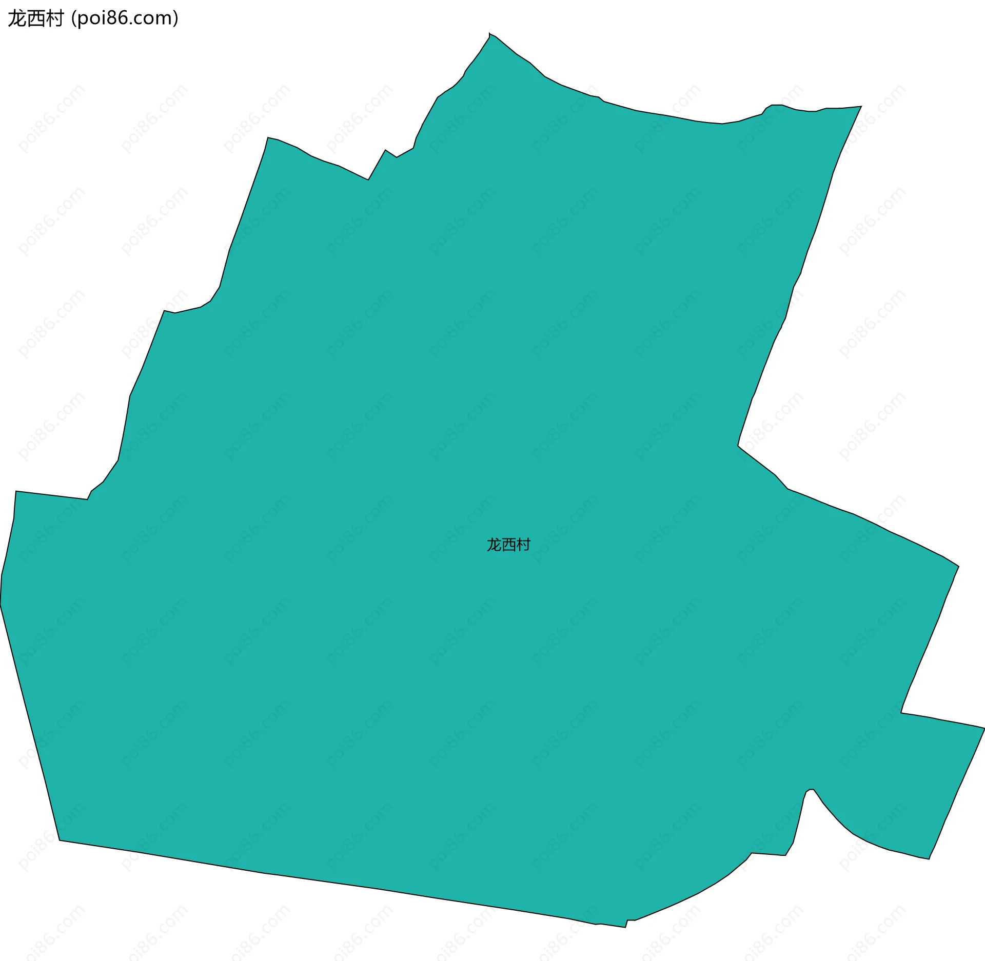 龙西村边界地图