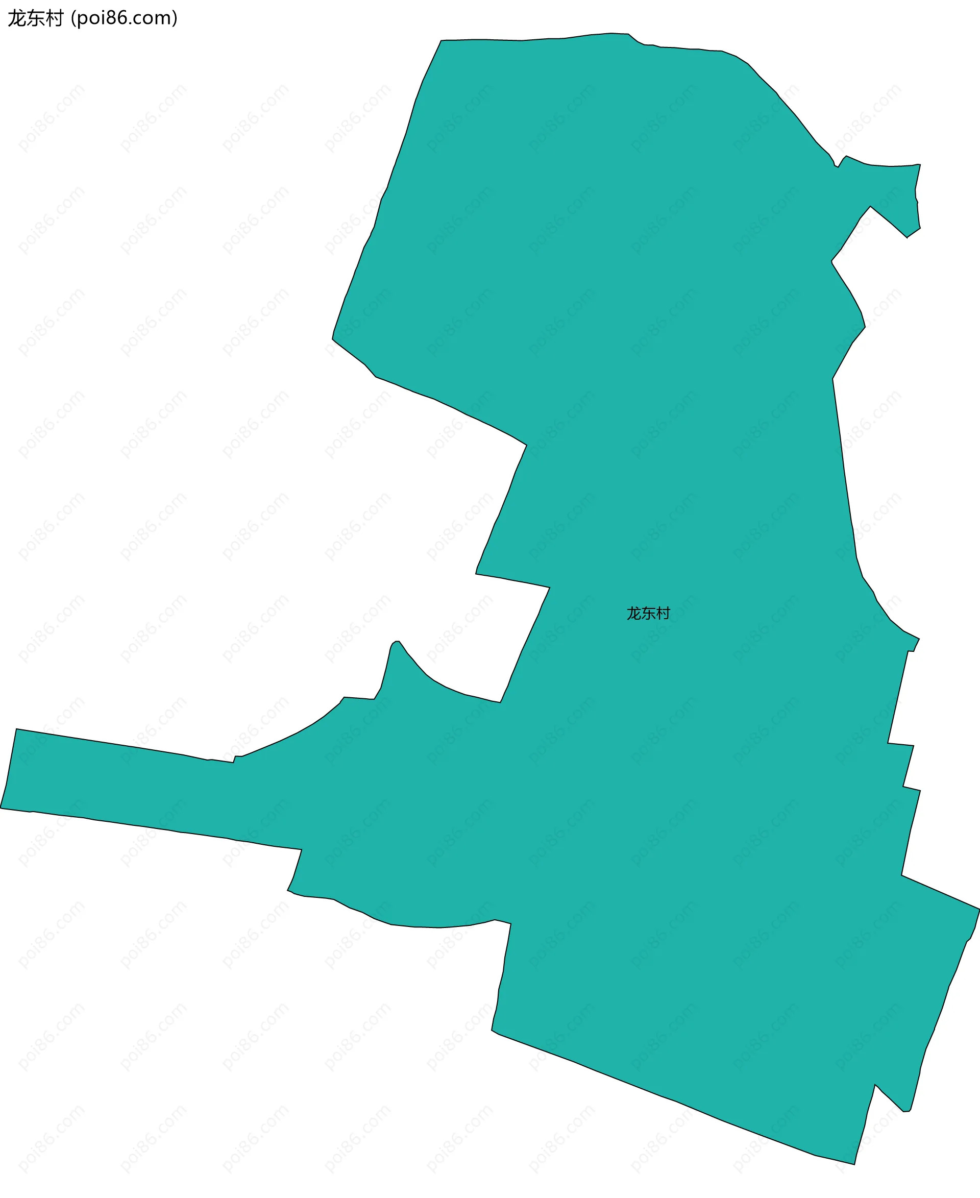 龙东村边界地图