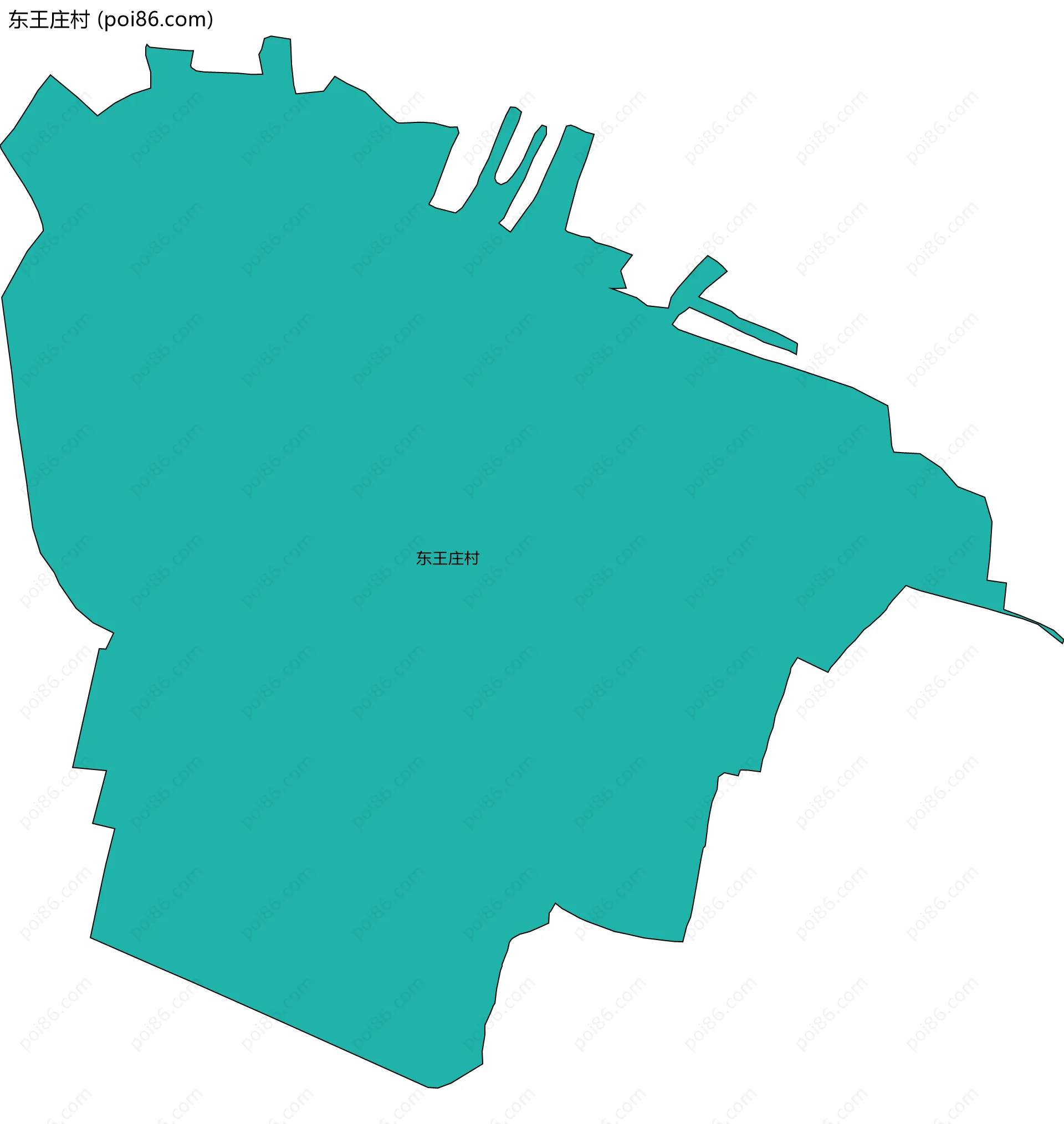 东王庄村边界地图
