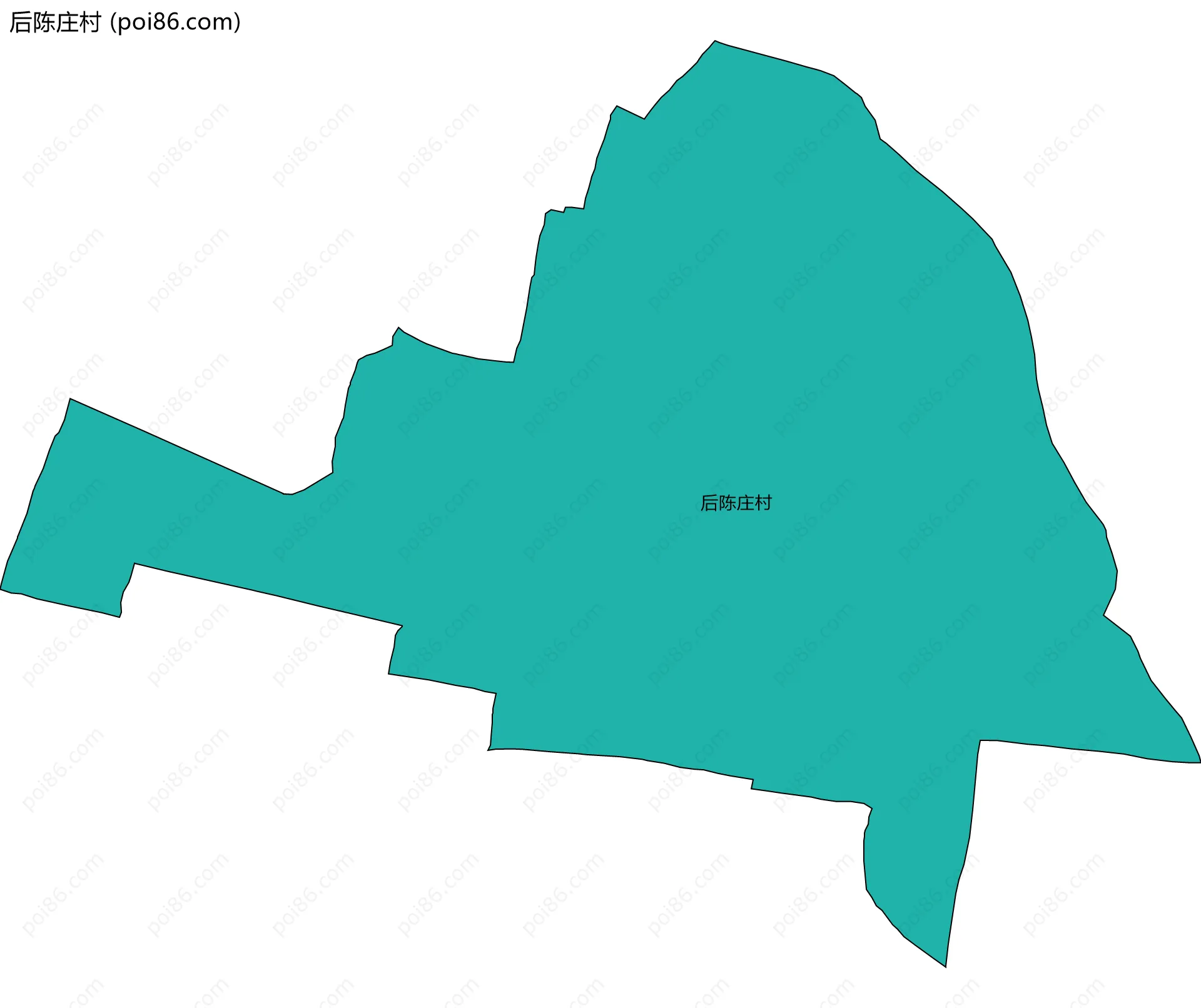 后陈庄村边界地图