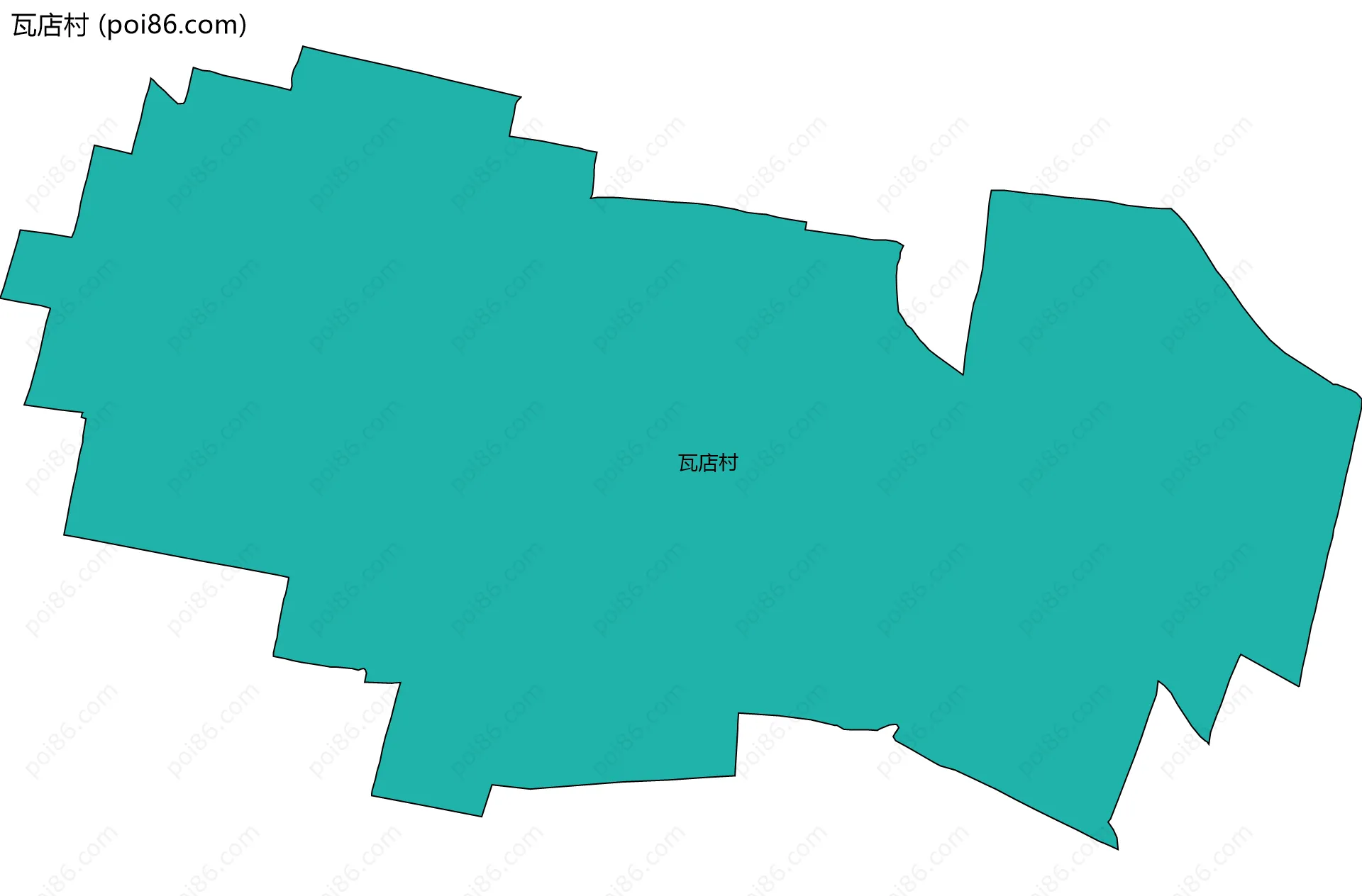 瓦店村边界地图