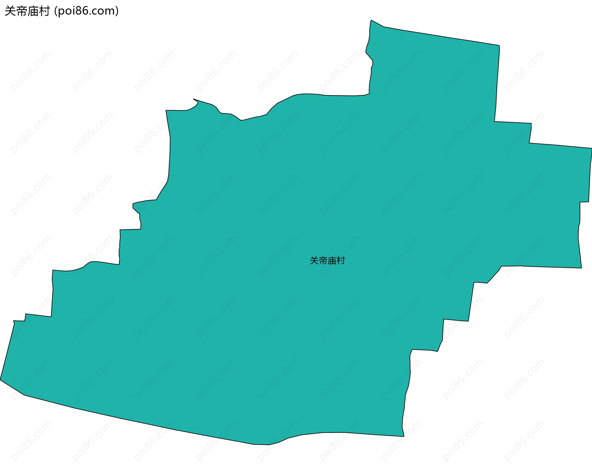 关帝庙村边界地图