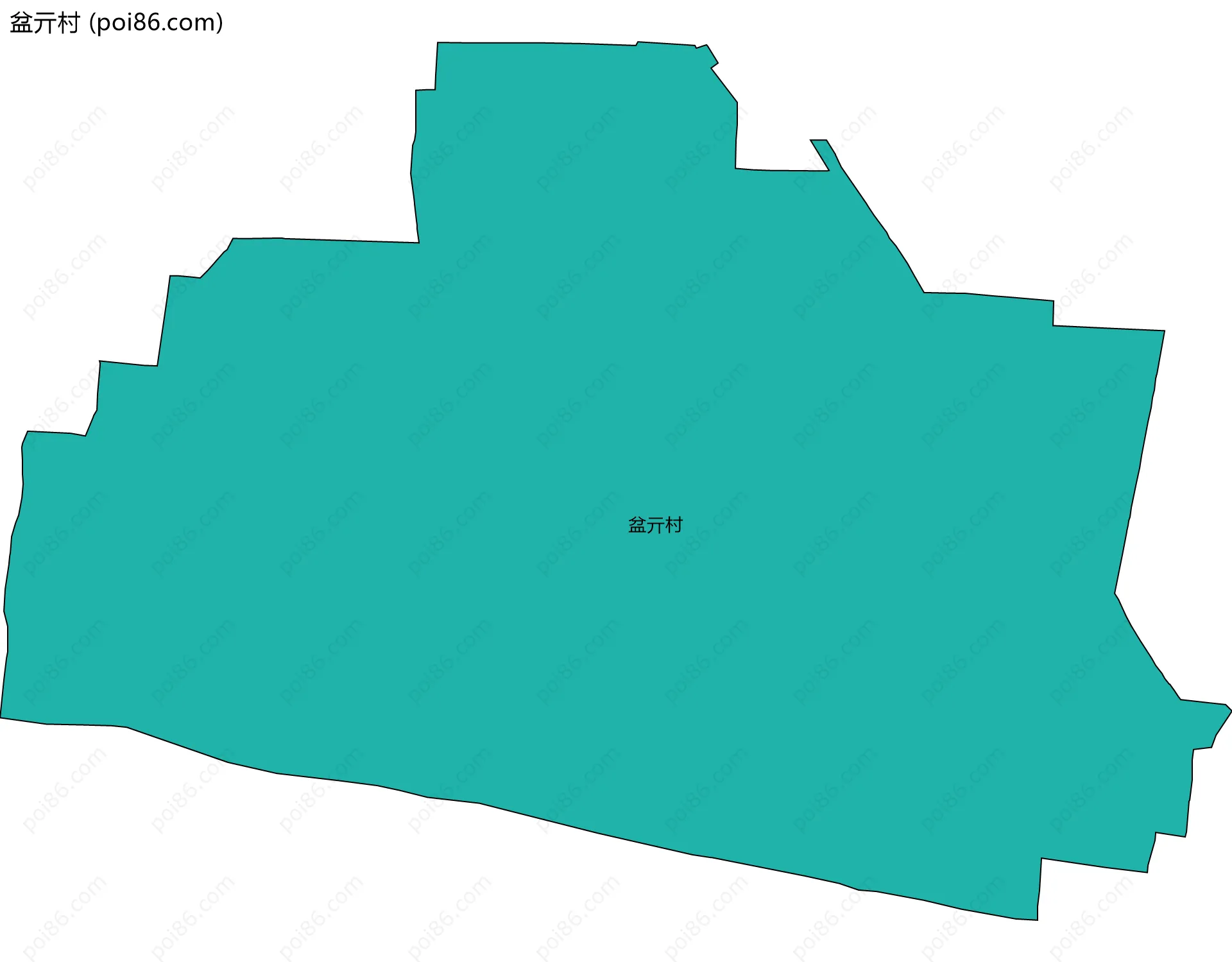 盆亓村边界地图
