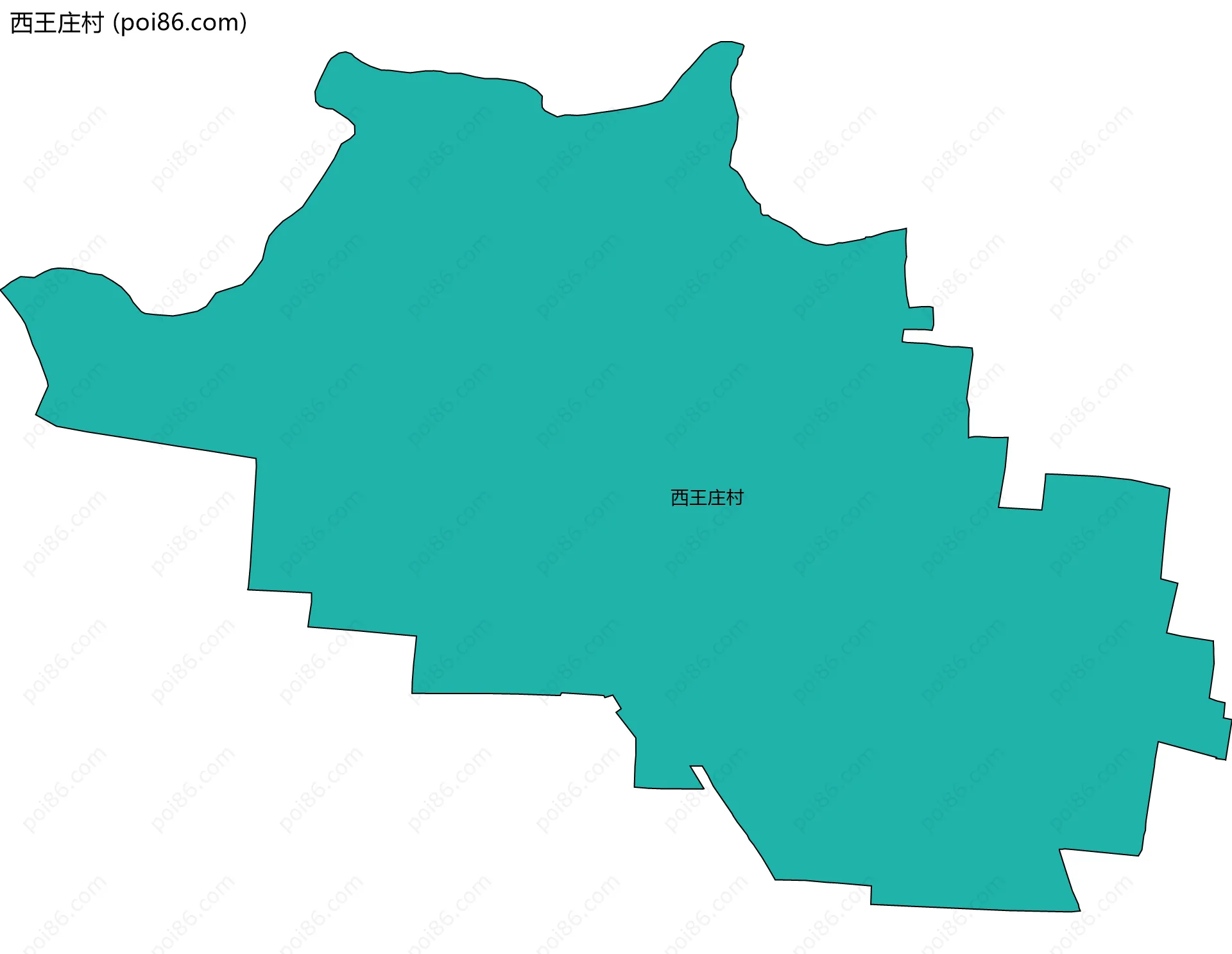 西王庄村边界地图