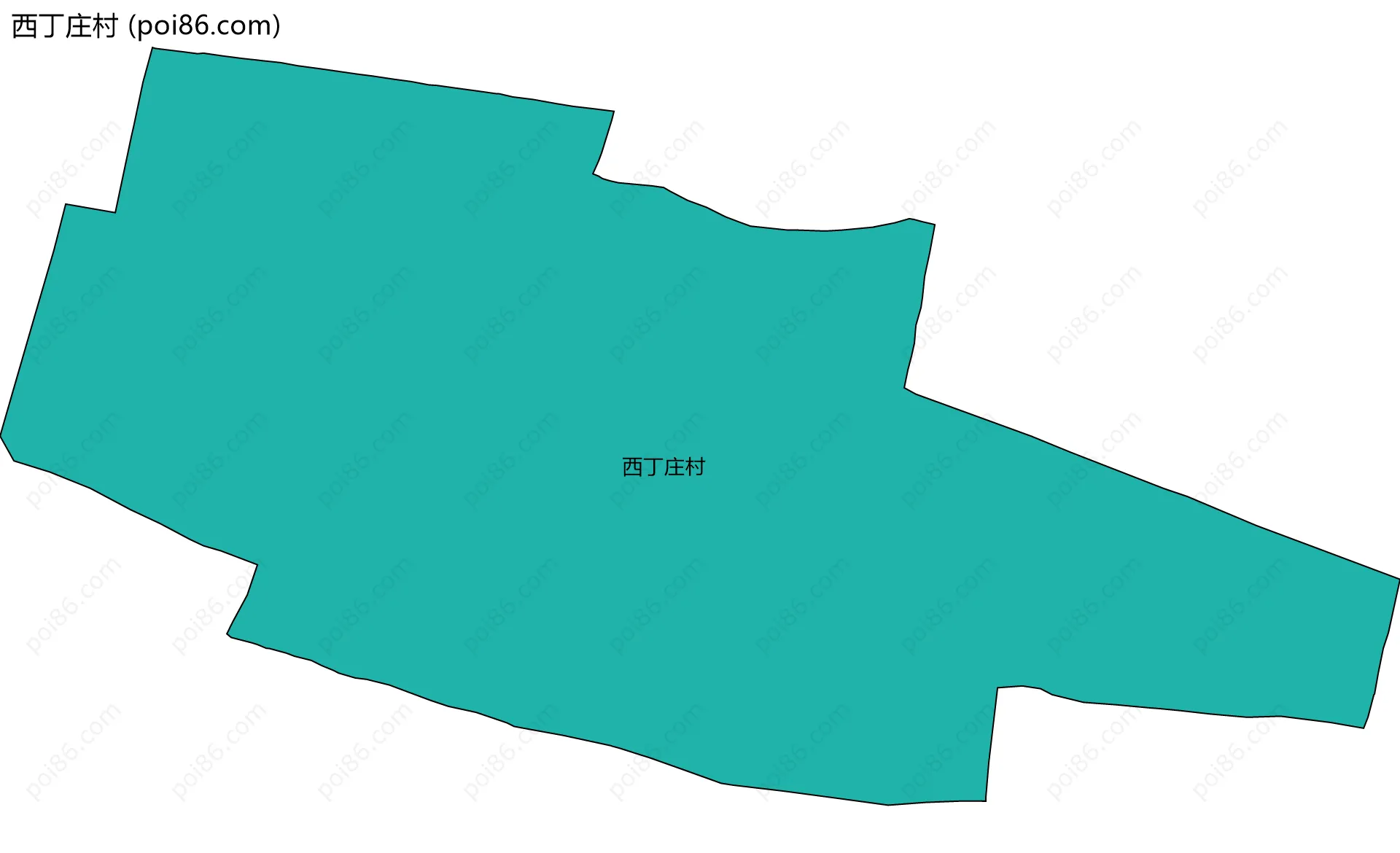 西丁庄村边界地图