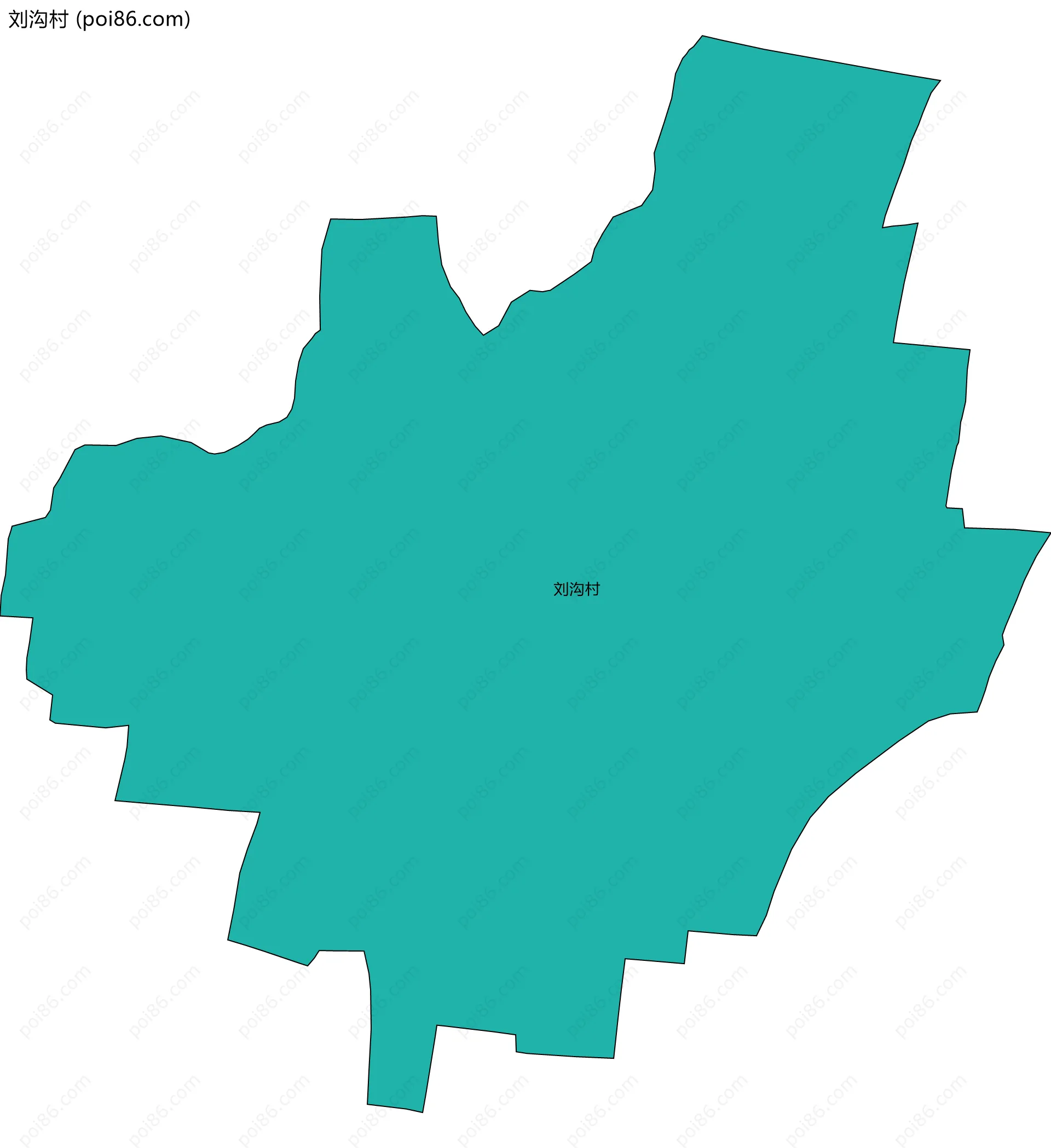 刘沟村边界地图