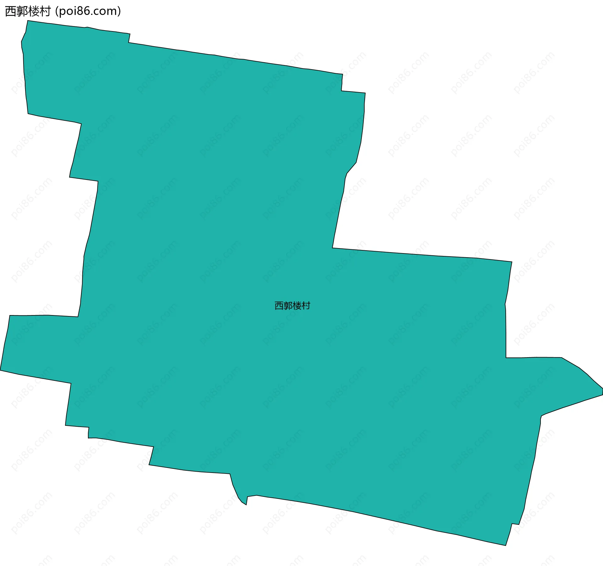 西郭楼村边界地图