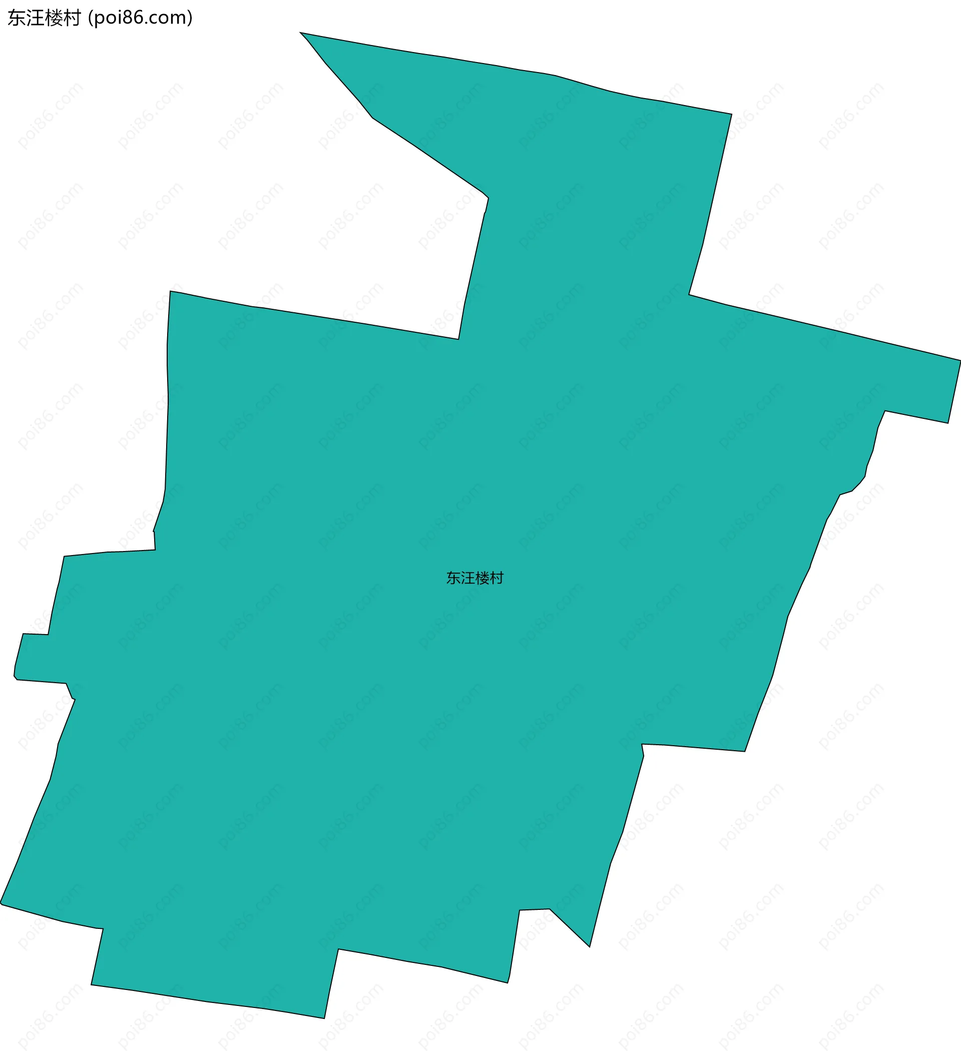 东汪楼村边界地图