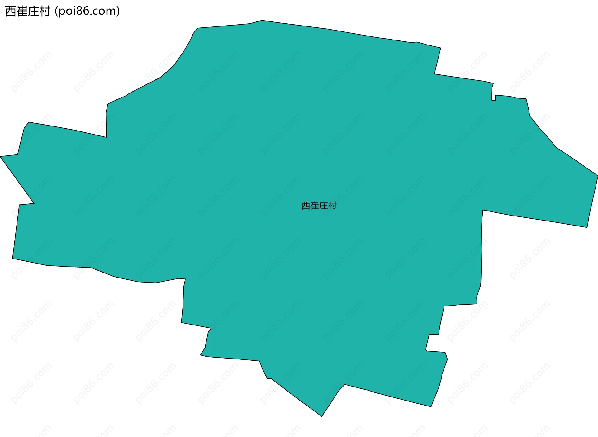 西崔庄村边界地图