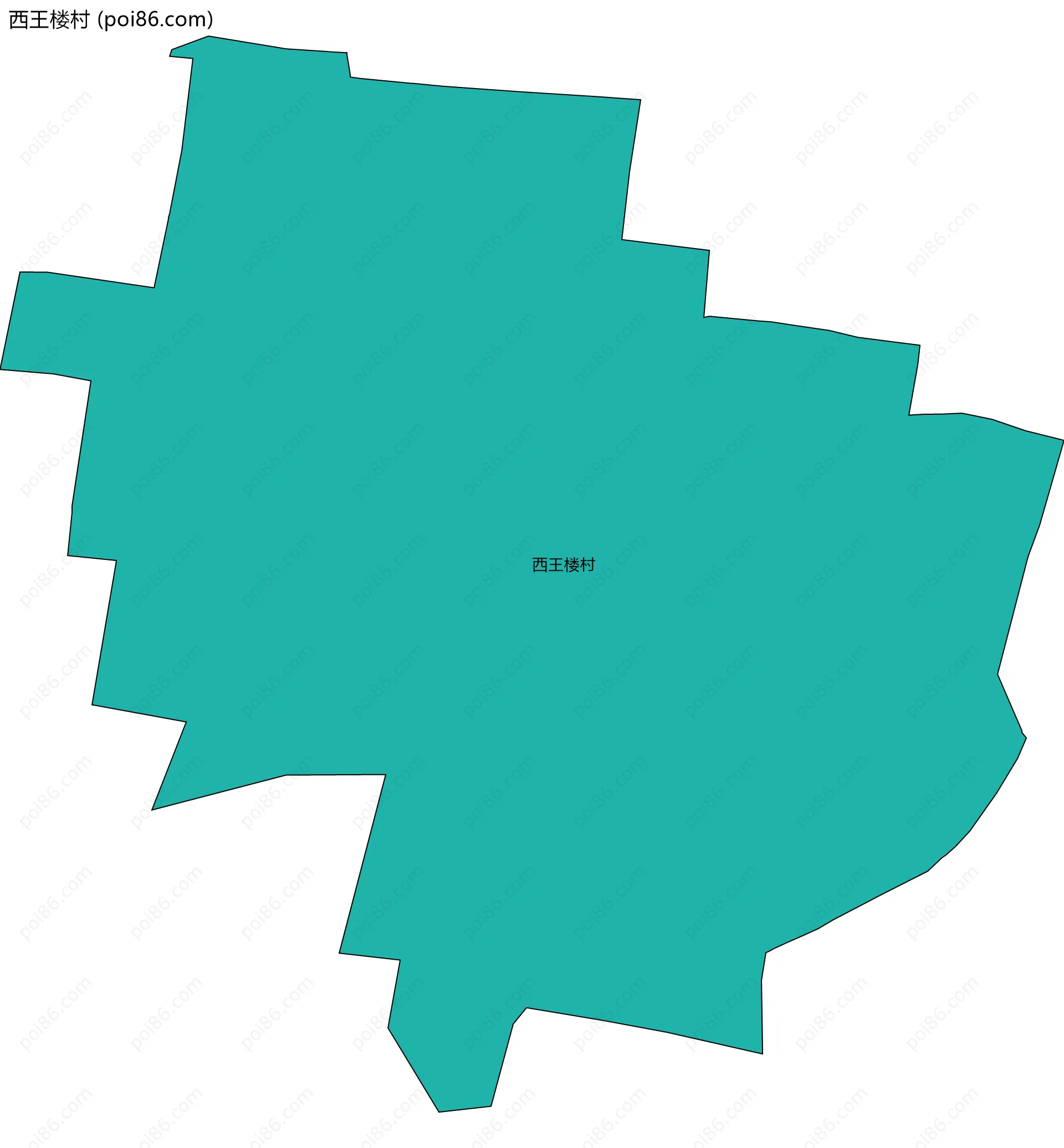 西王楼村边界地图