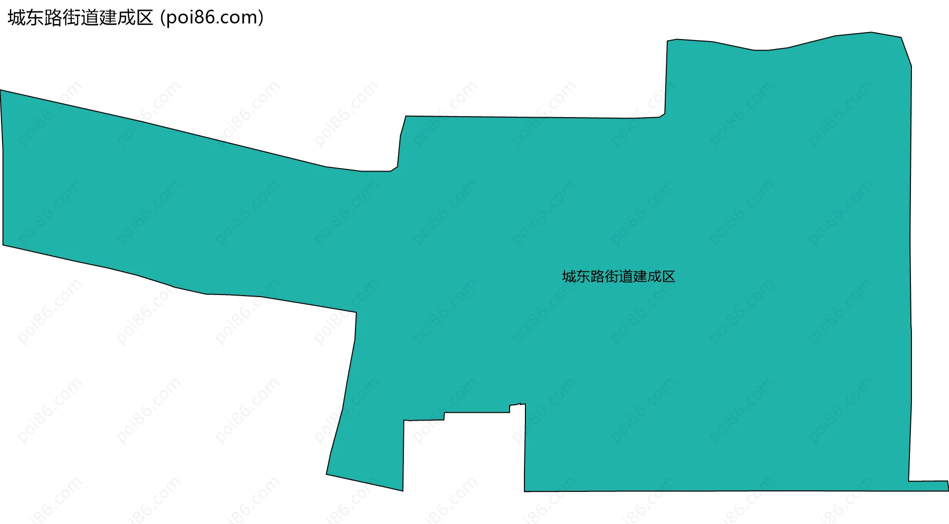 城东路街道建成区边界地图