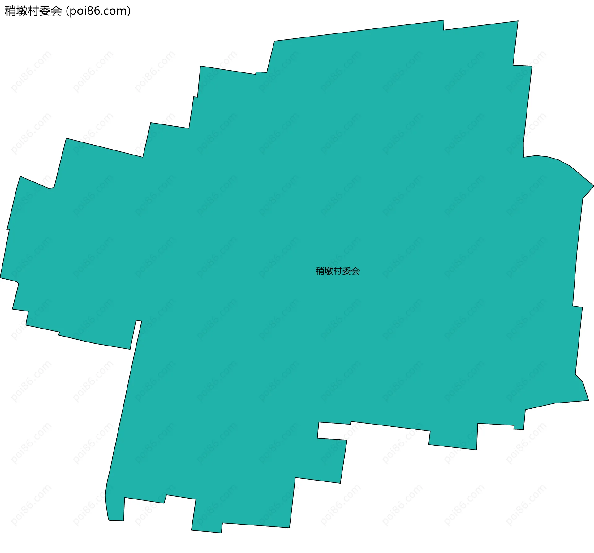 稍墩村委会边界地图