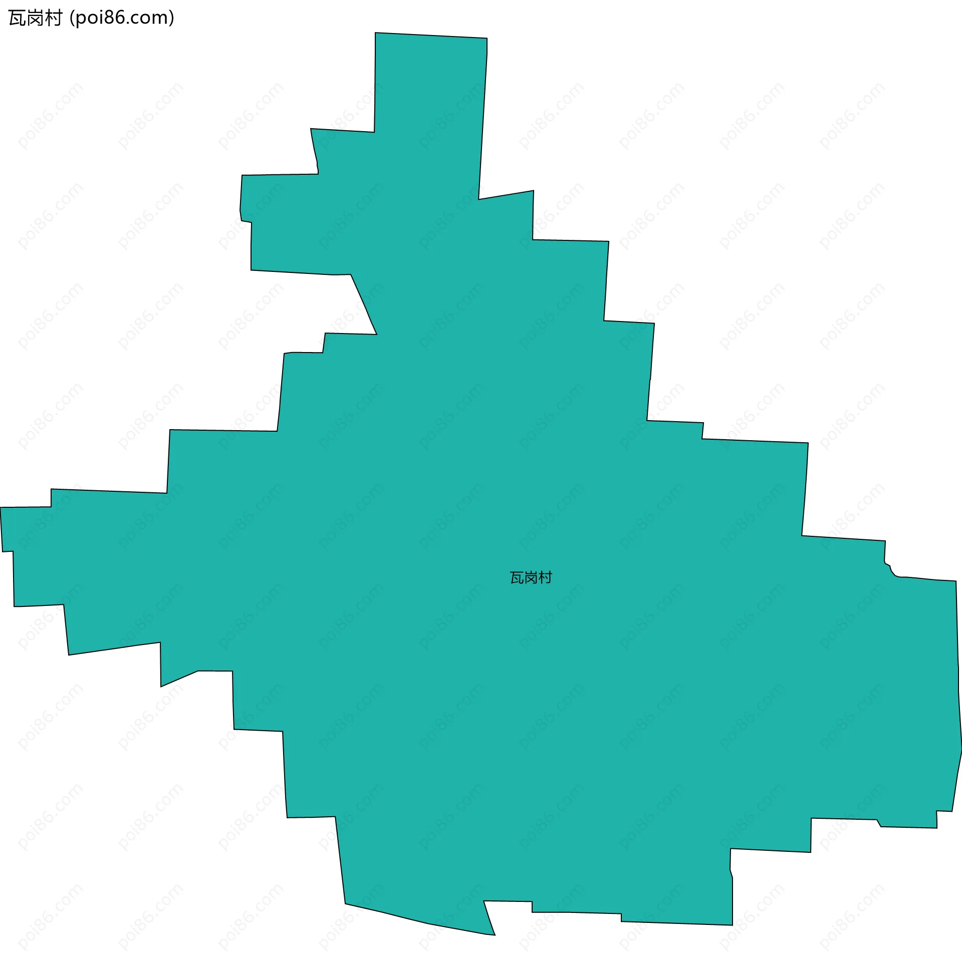 瓦岗村边界地图