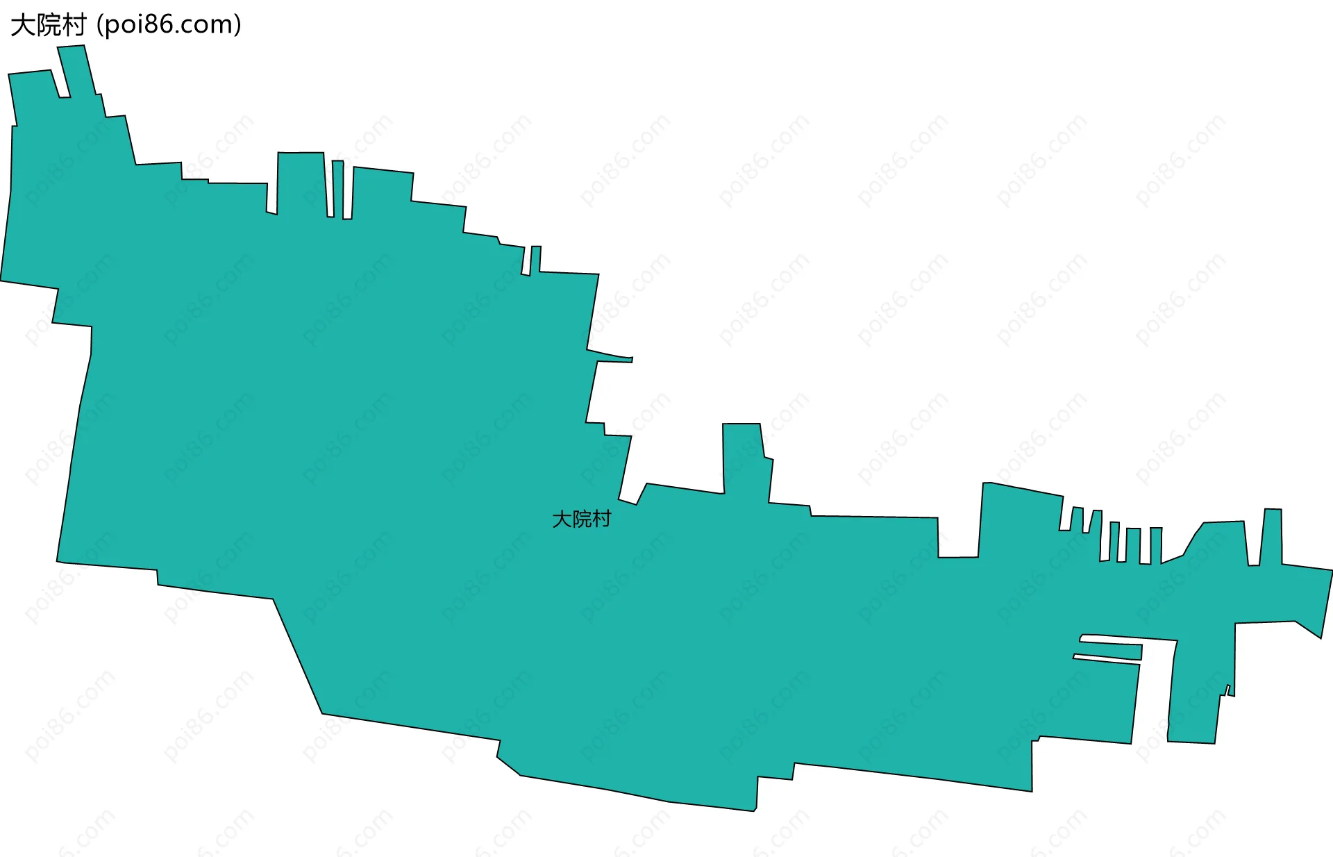 大院村边界地图