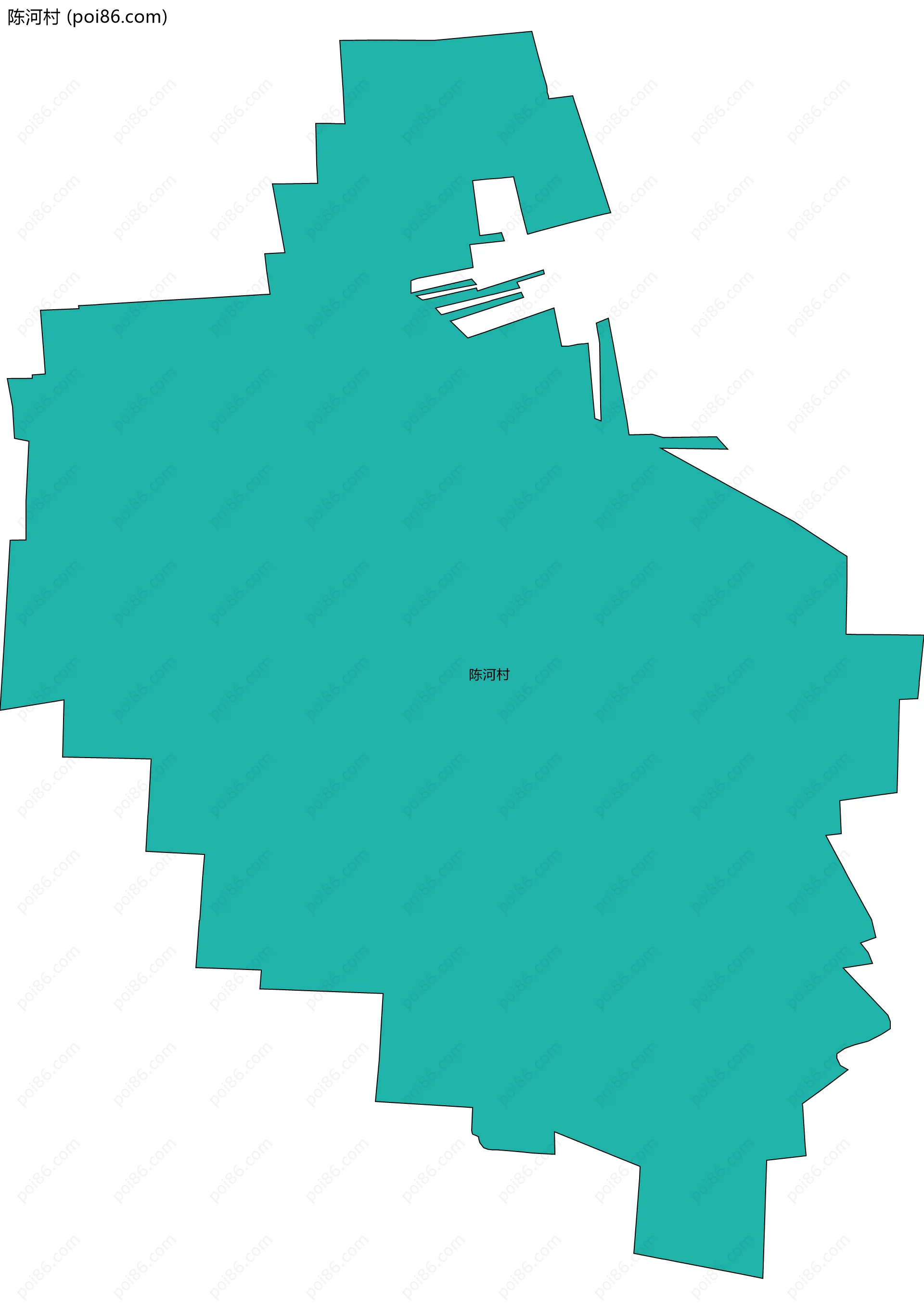 陈河村边界地图