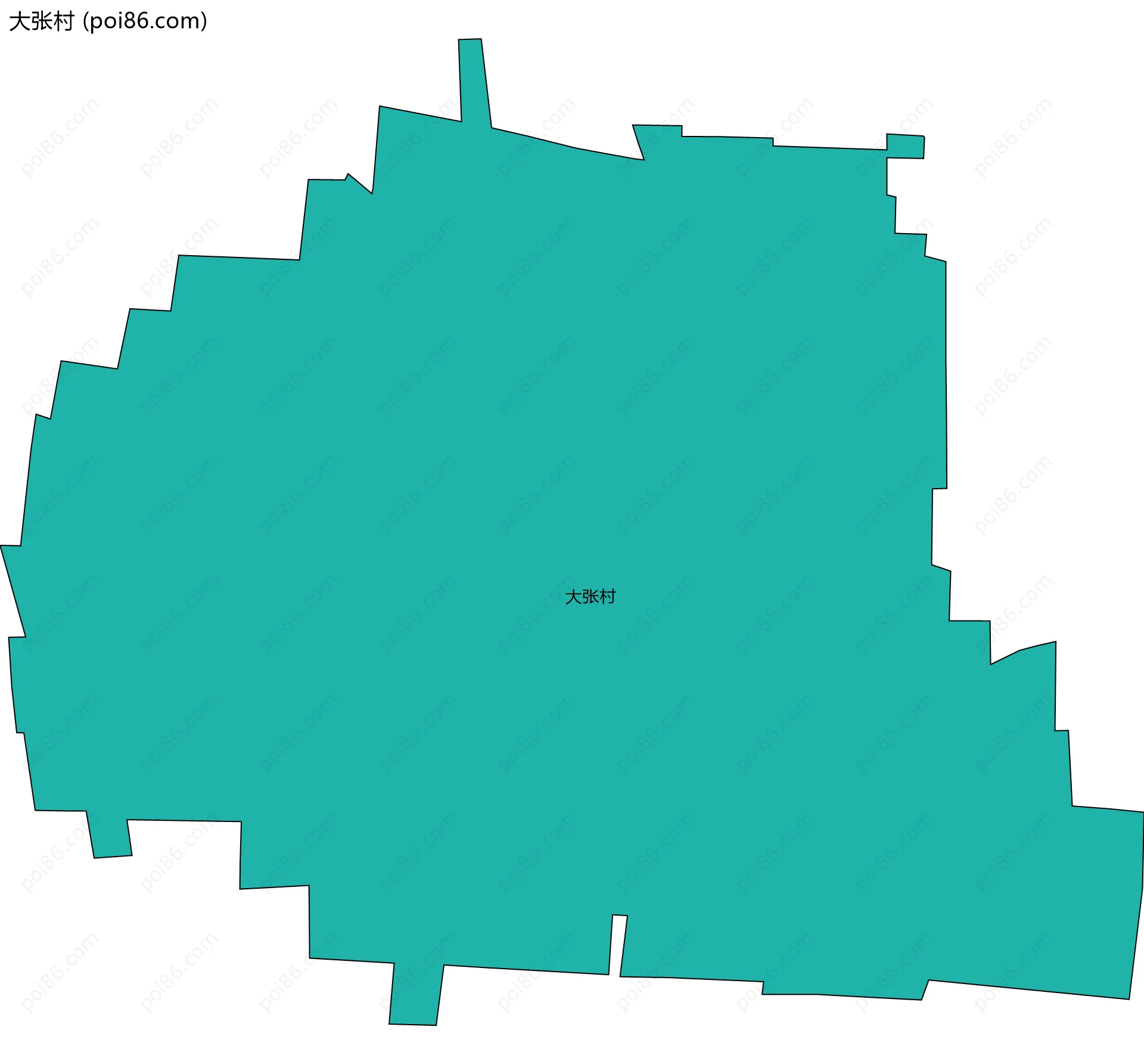 大张村边界地图