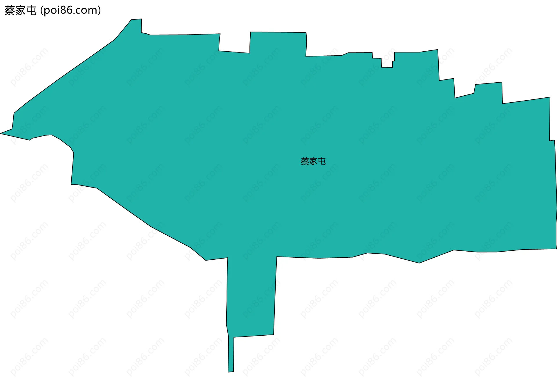 蔡家屯边界地图